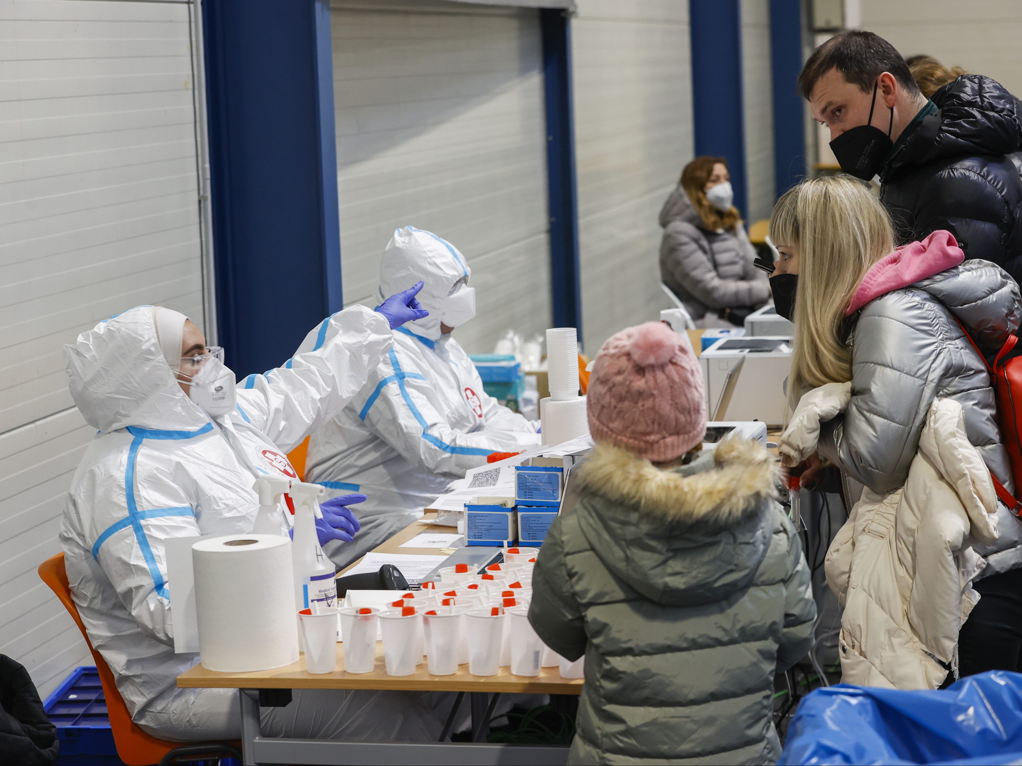 Flüchtlinge aus der Ukraine im Ankunftszentrum in Wien-Leopoldstadt. Flüchtlinge aus der Ukraine im Ankunftszentrum in Wien-Leopoldstadt.
