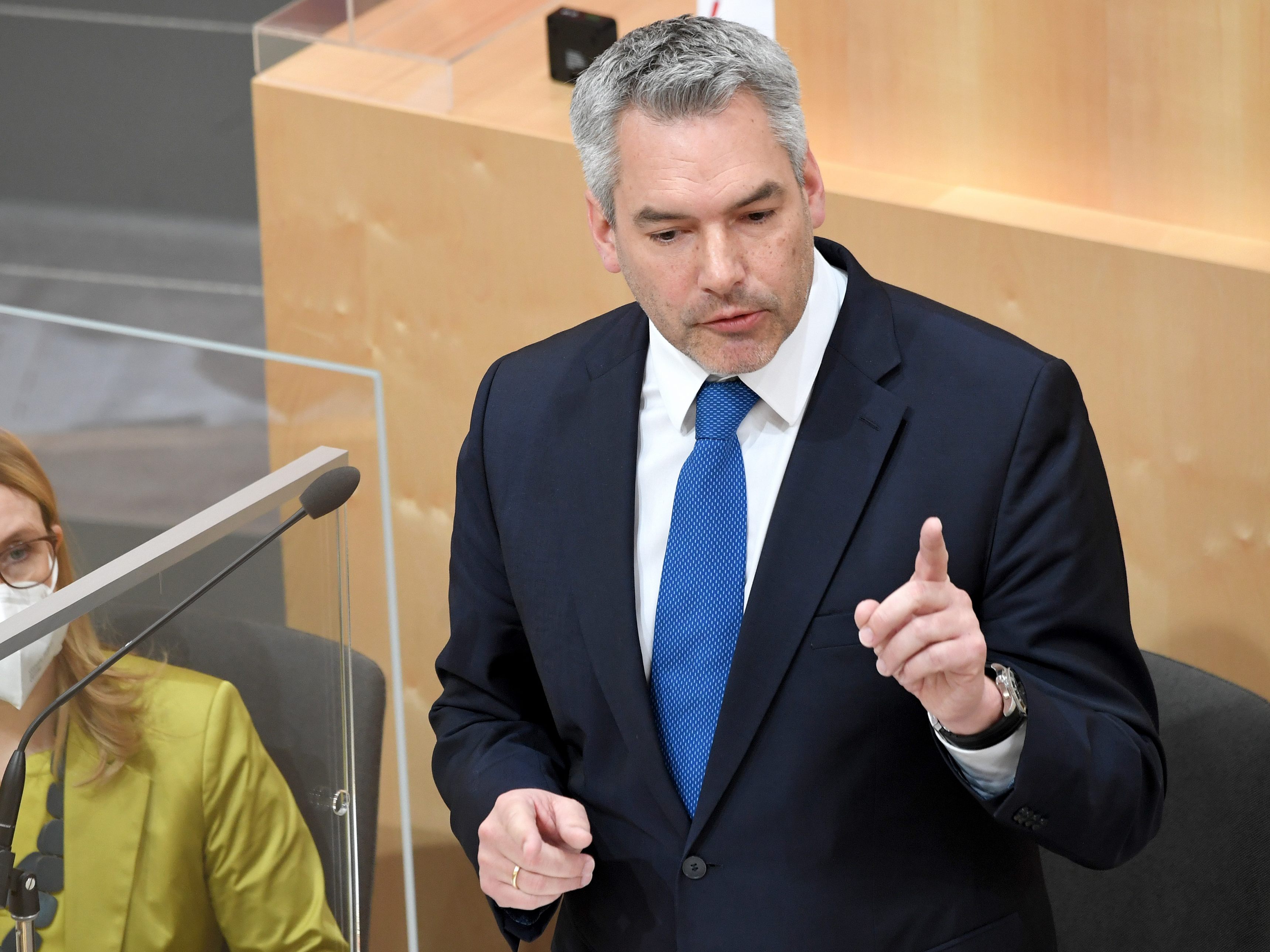 Bundeskanzler Karl Nehammer (ÖVP) sprach sich gegen den Boykott von russischem Gas aus.