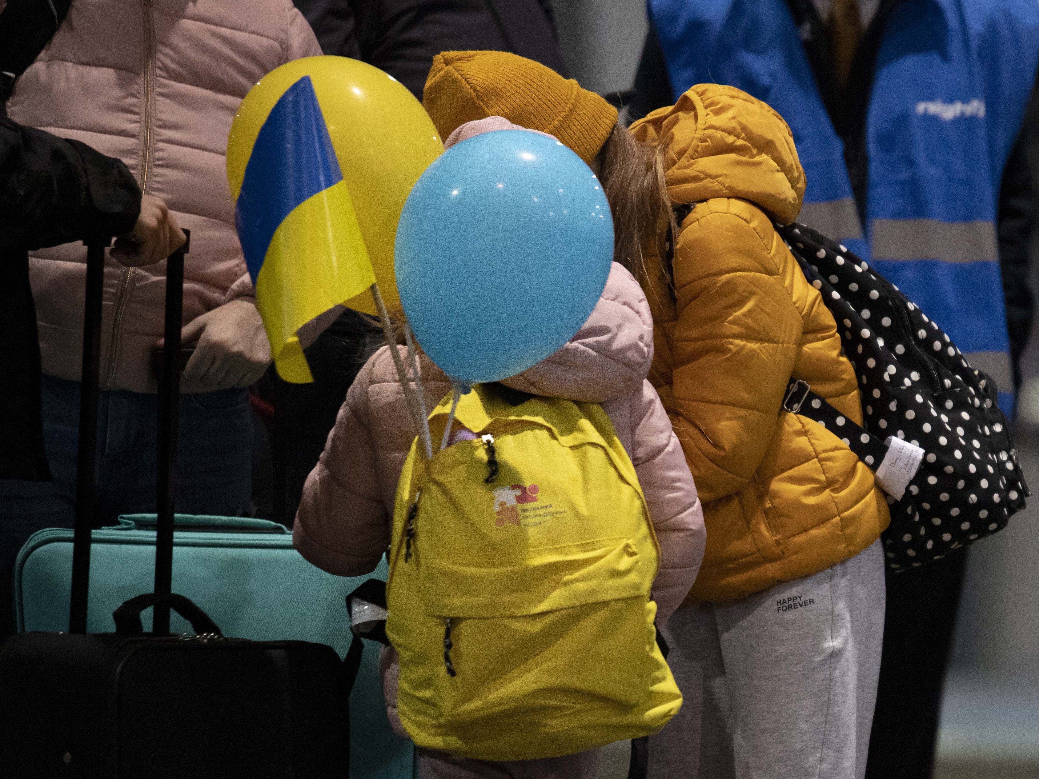 Ukrainische Flüchtlinge bei der Ankunft aus Polen am Montag, 7. März 2022, am Wiener Hauptbahnhof. Ukrainische Flüchtlinge bei der Ankunft aus Polen am Montag, 7. März 2022, am Wiener Hauptbahnhof.