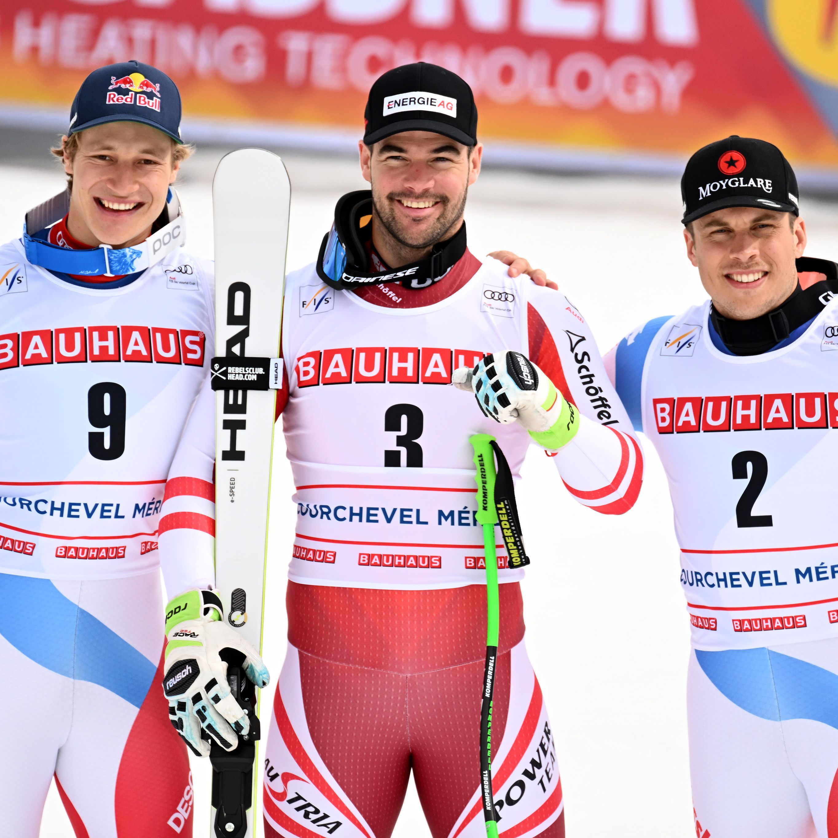 Ein Österricher vor zwei Schweizern