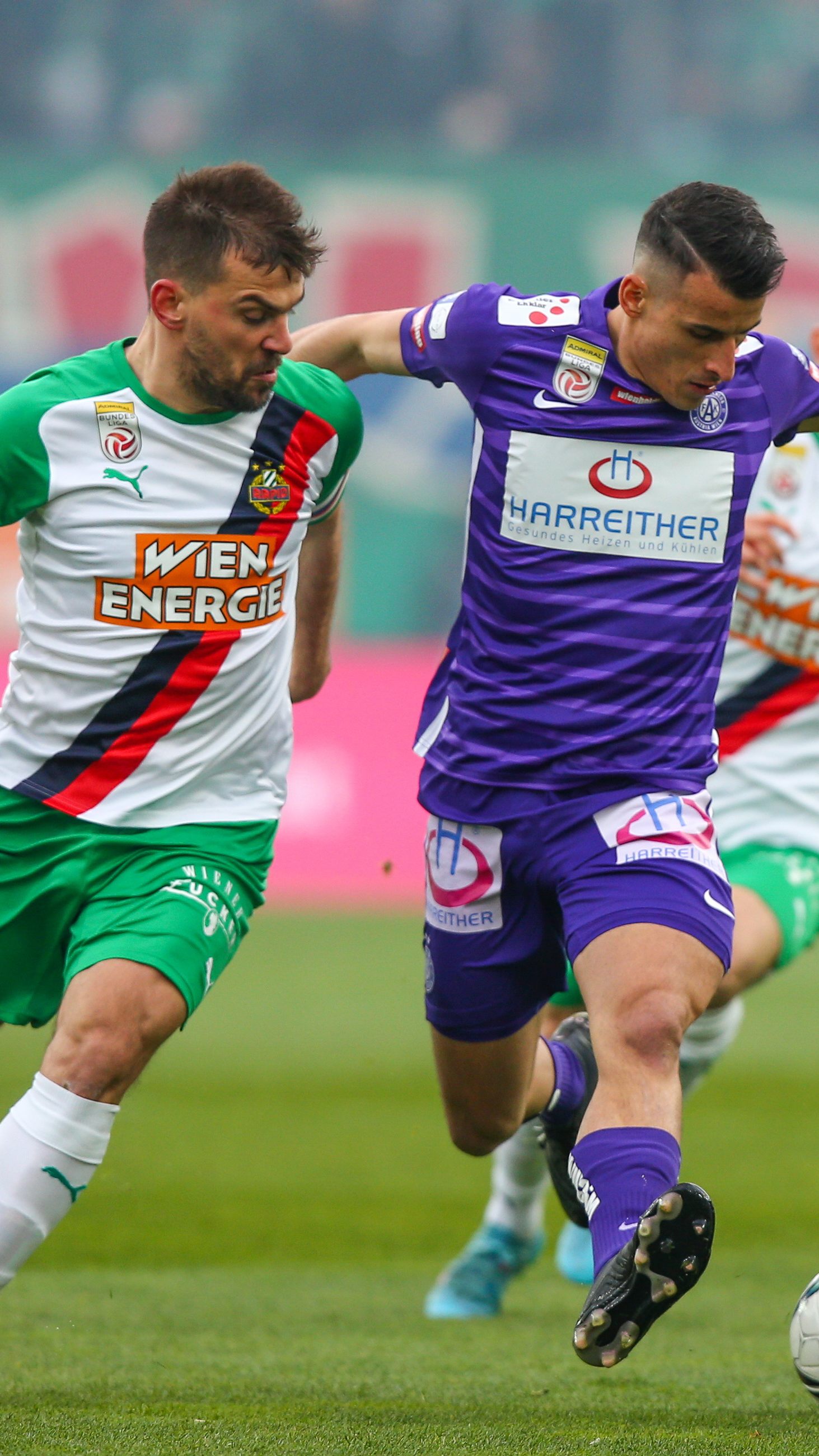 Das Wiener Derby Rapid gegen Austria endete 1:1.