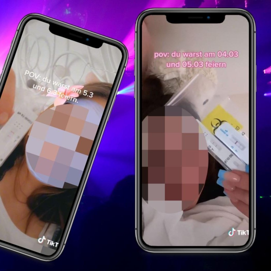 Die Video-Plattform TikTok ist voll mit Videos von positiven Corona-Tests.