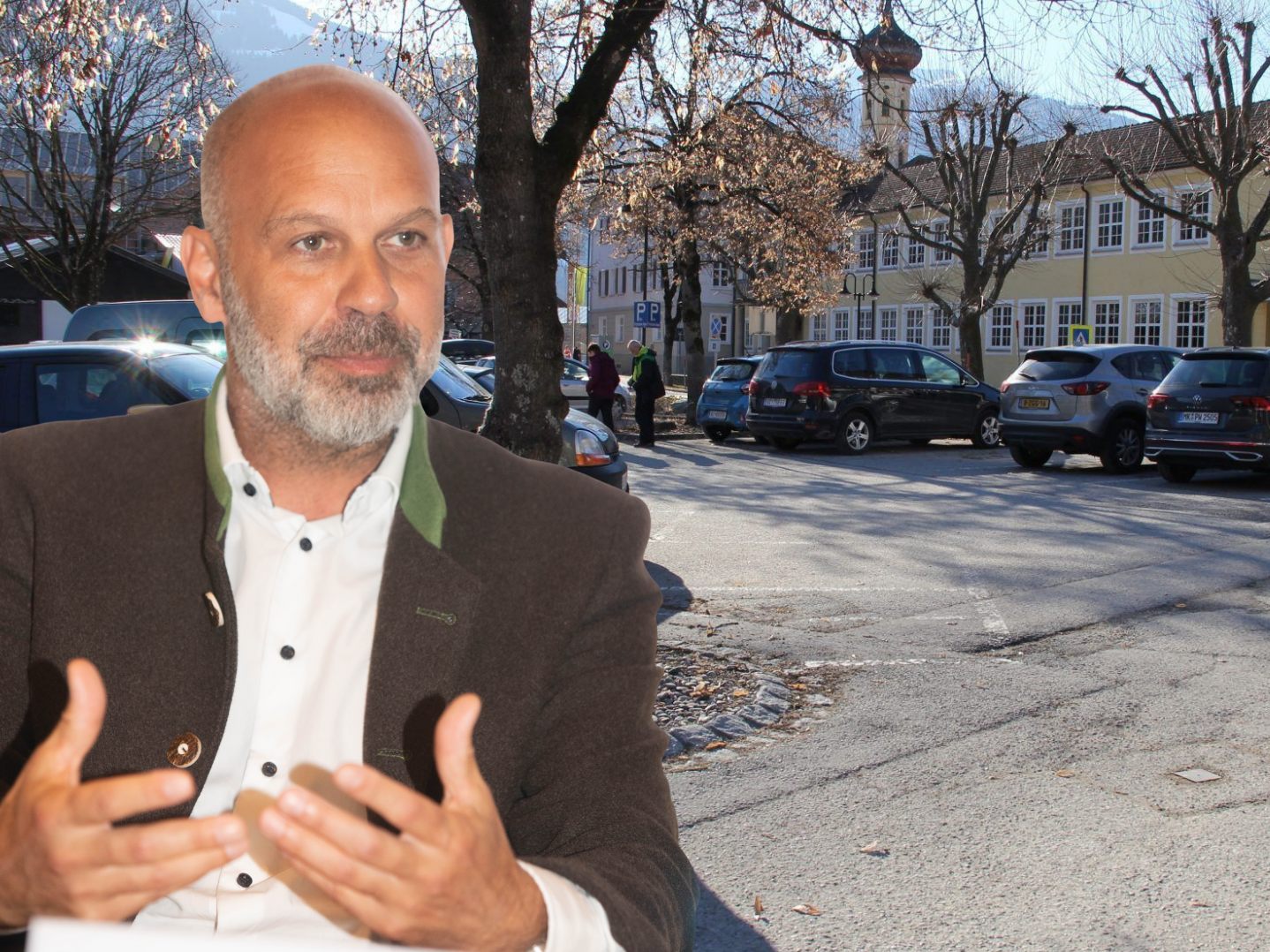 Auf dem Sternenparkplatz entsteht die neue Volksschule. STR