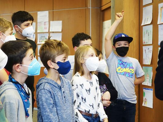 Die Kinder zu Gast im Rathaus Bludenz