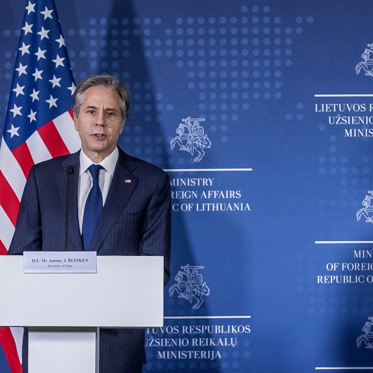 Antony Blinen hat über Russland-Sanktionen gesprochen.