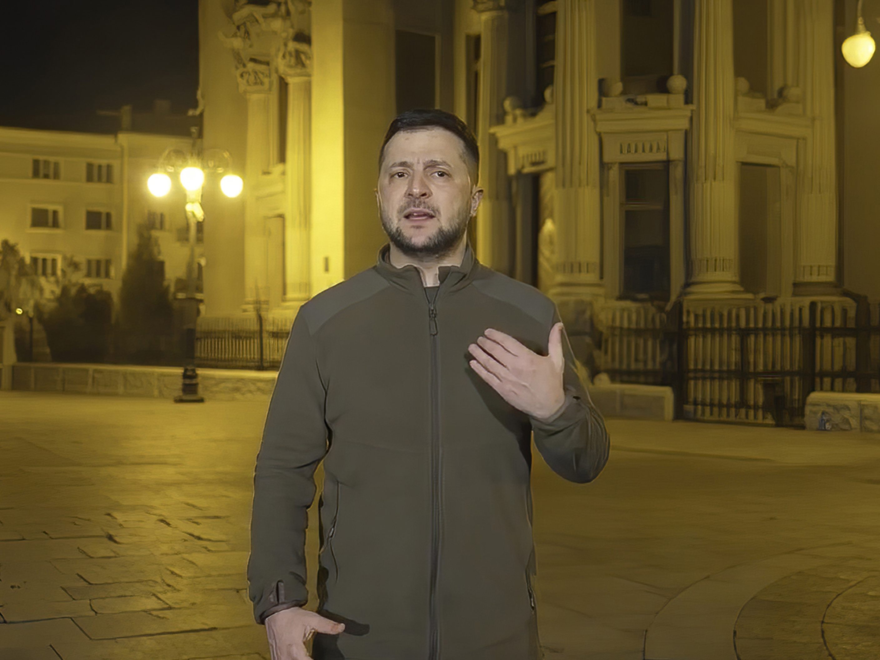 Der ukrainische Präsident forderte Sicherheitsgarantien für sein Land. Der ukrainische Präsident forderte Sicherheitsgarantien für sein Land.