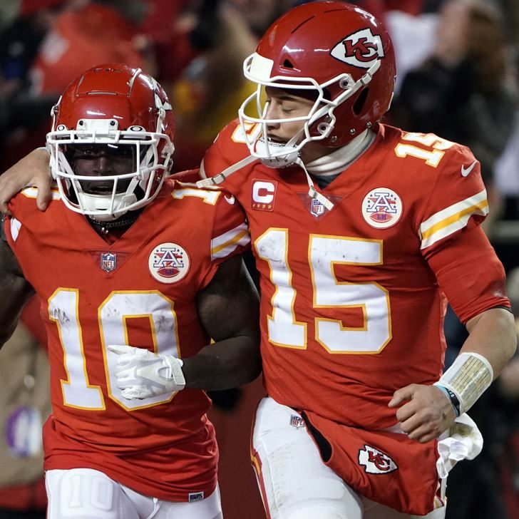 Hill mit Pat Mahomes.