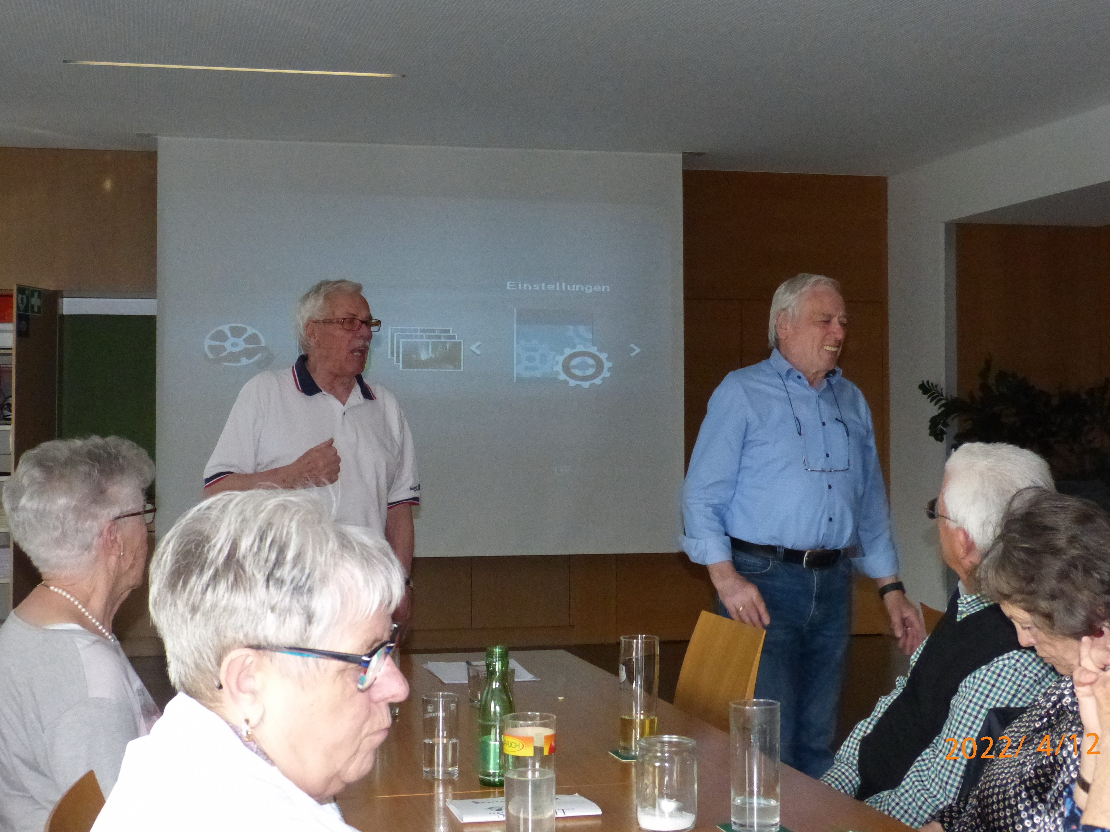 Obmann Walter Ellensohn und reisefreudiger Helmut Huber