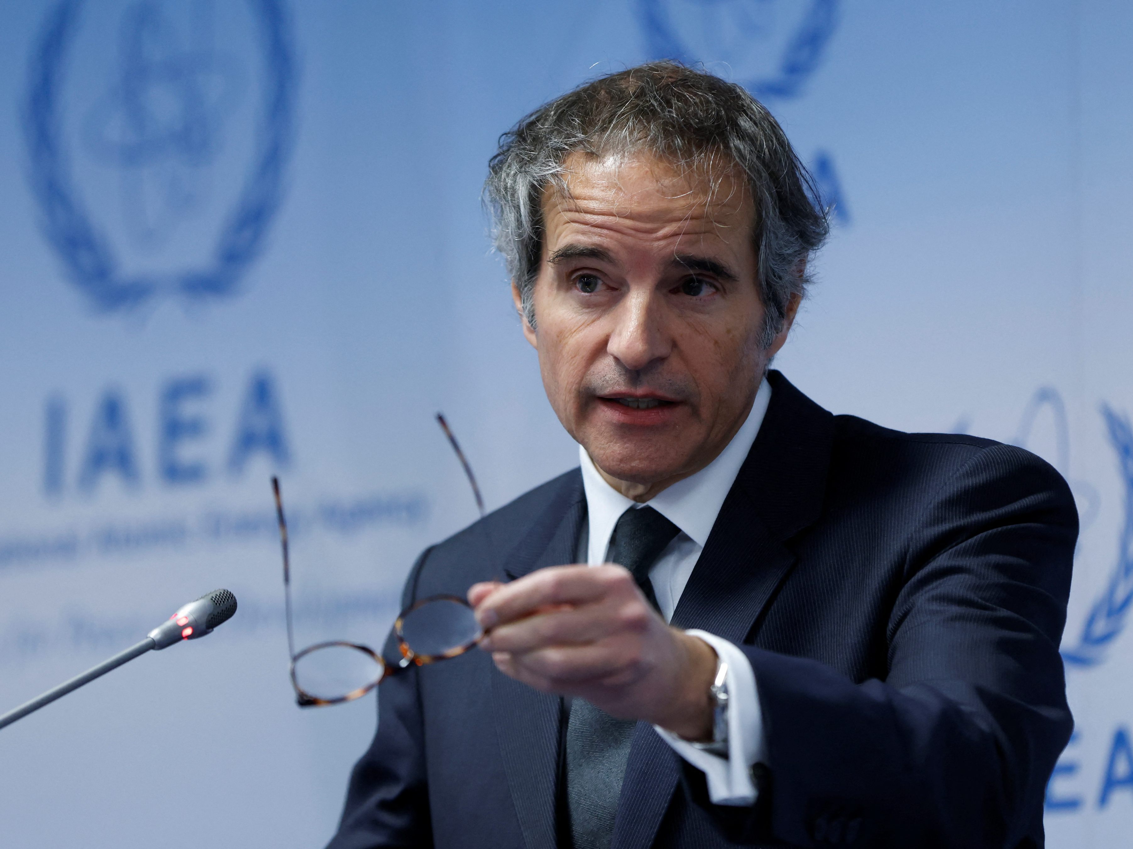 IAEA-Chef Grossi besucht Atomruine Tschernobyl. IAEA-Chef Grossi besucht Atomruine Tschernobyl.