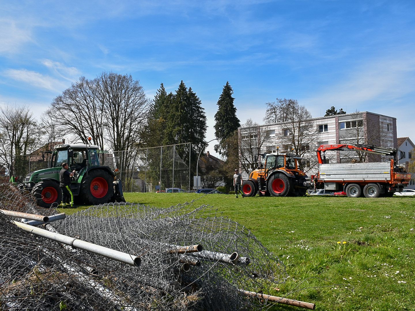 Abbrucharbeiten beim alten Trainingsplatz