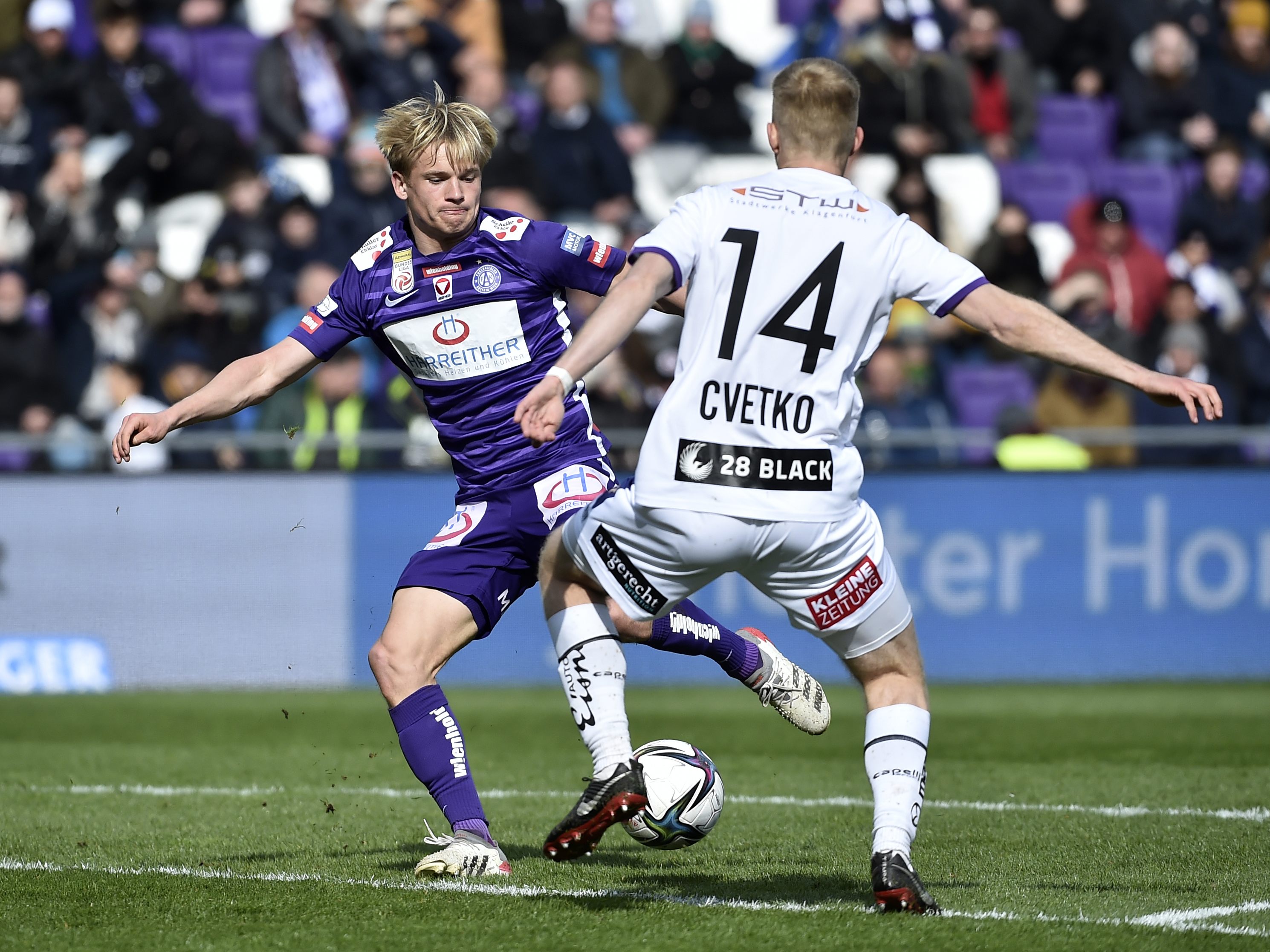 Austria Wien musste sich gegen Klagenfurt mit 1:1 bescheiden.