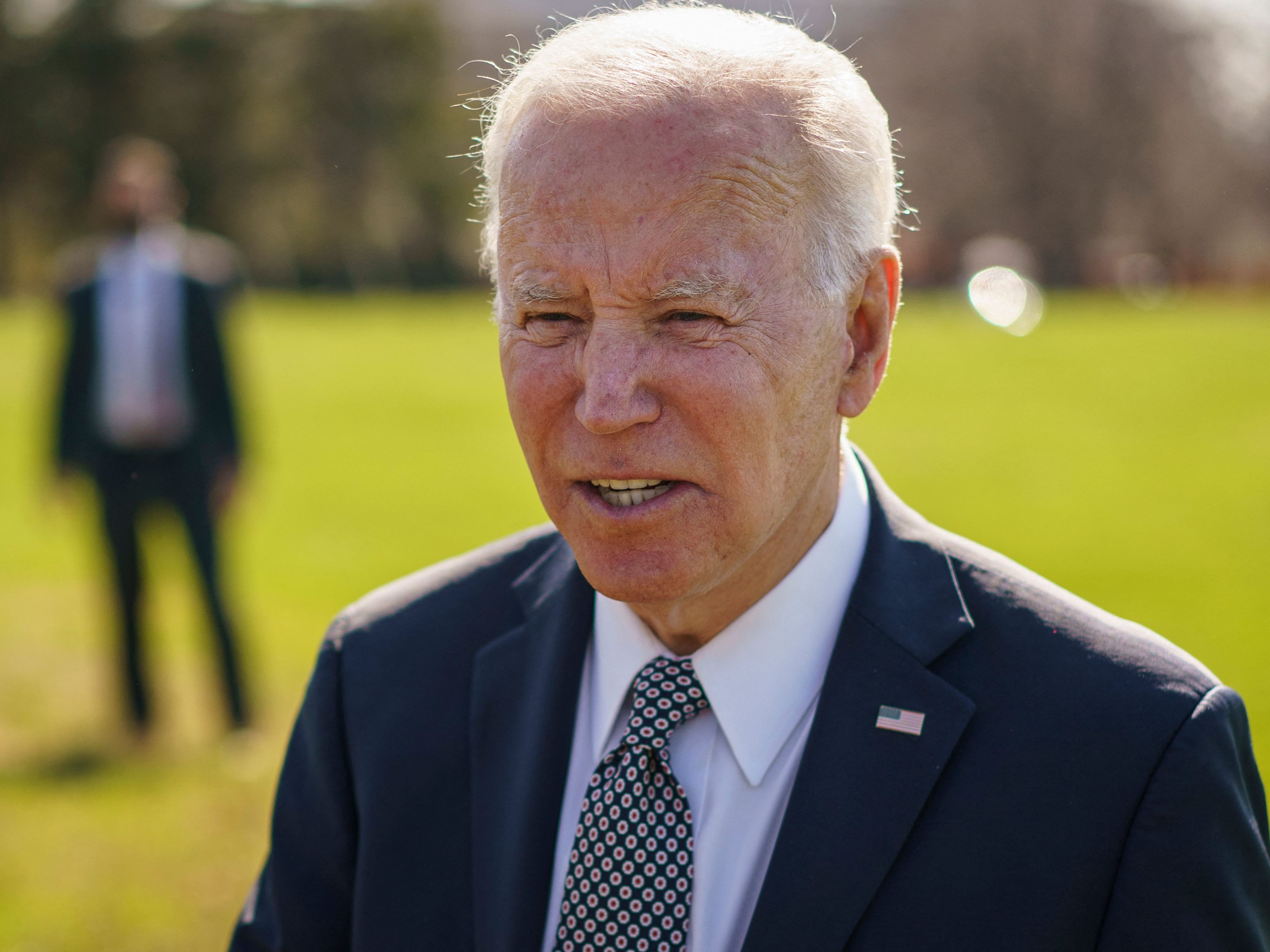Joe Biden fordert harte Maßnahmen gegen Russland. Joe Biden fordert harte Maßnahmen gegen Russland.