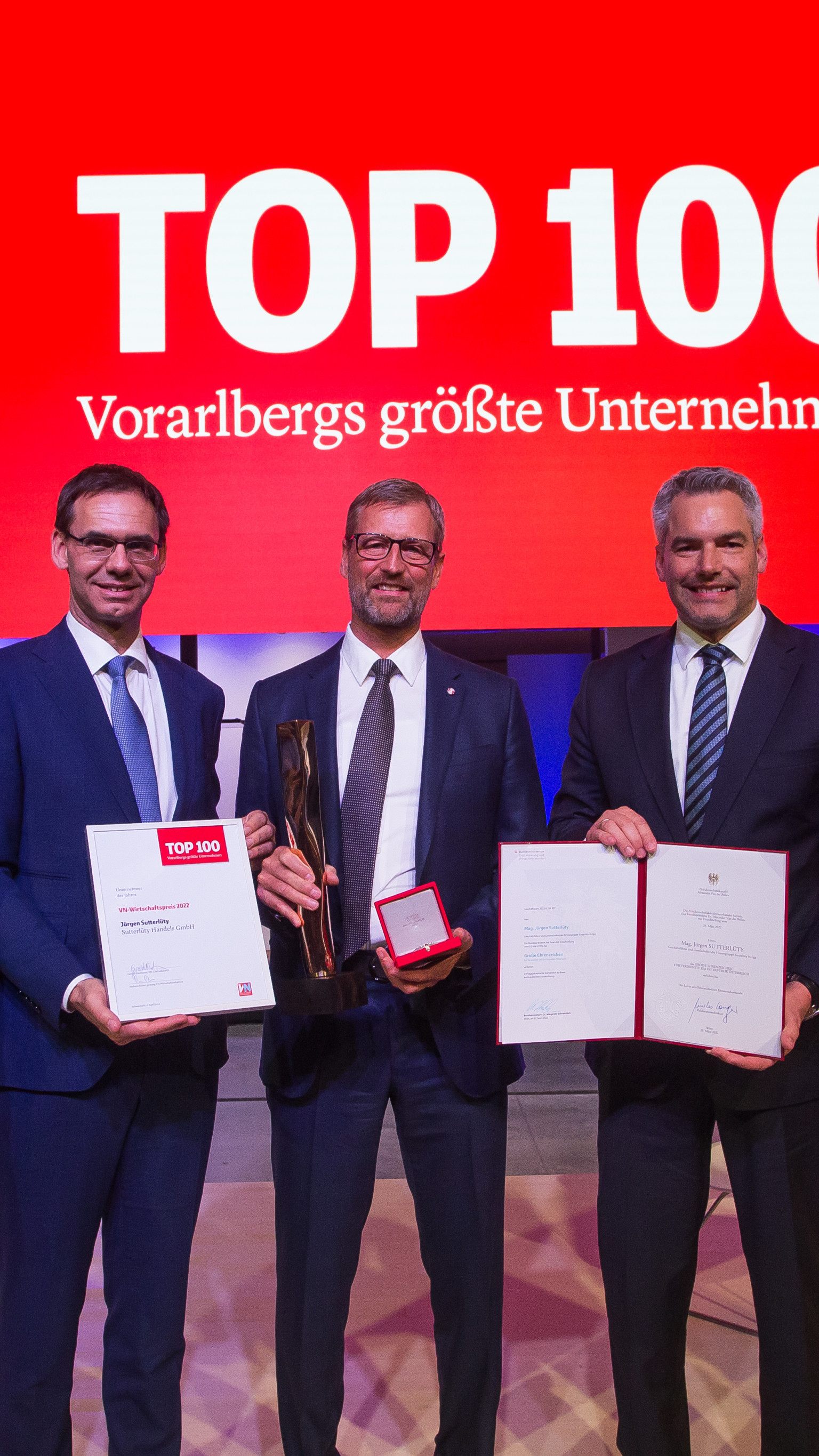 Am Mittwoch wurden die größten Unternehmen Vorarlbergs geehrt.