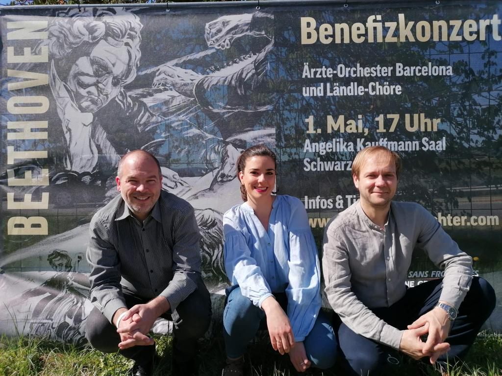 Das engagierte Organisationsteam mit Mathias Wachter, Maria Badias und Zamir Kabo.