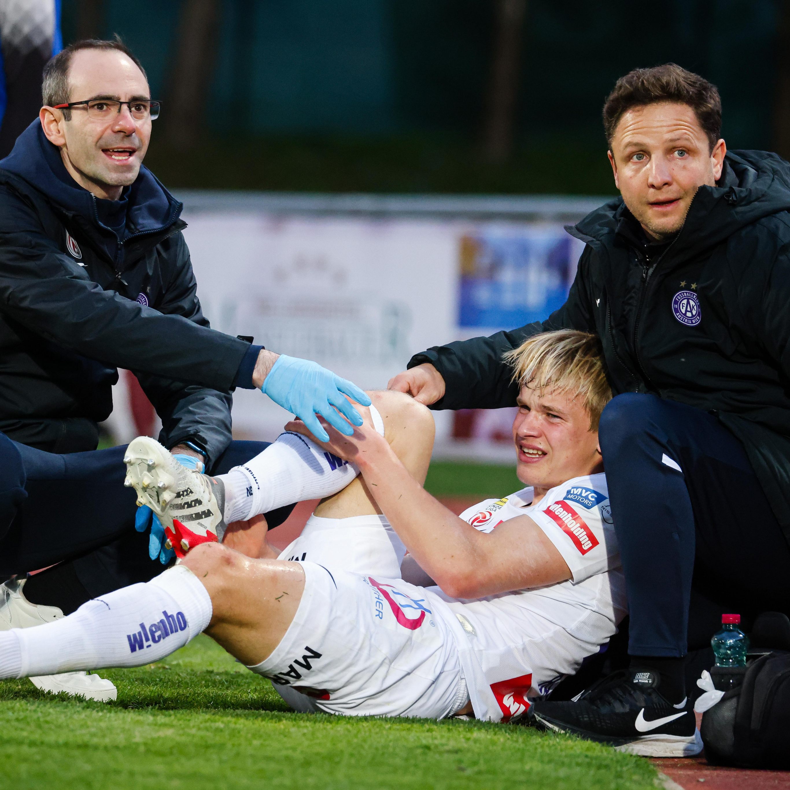 Matthias Braunöder hat sich im Spiel gegen den WAC am Knöchel verletzt