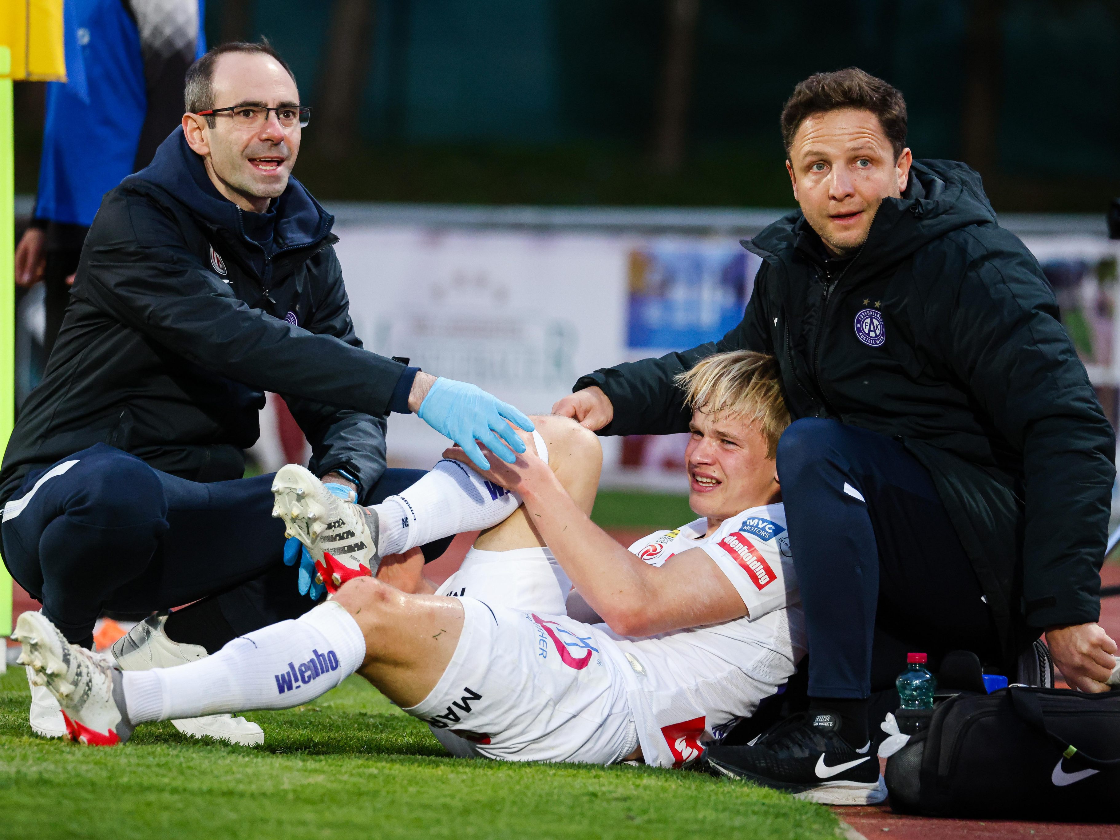 Matthias Braunöder hat sich im Spiel gegen den WAC am Knöchel verletzt