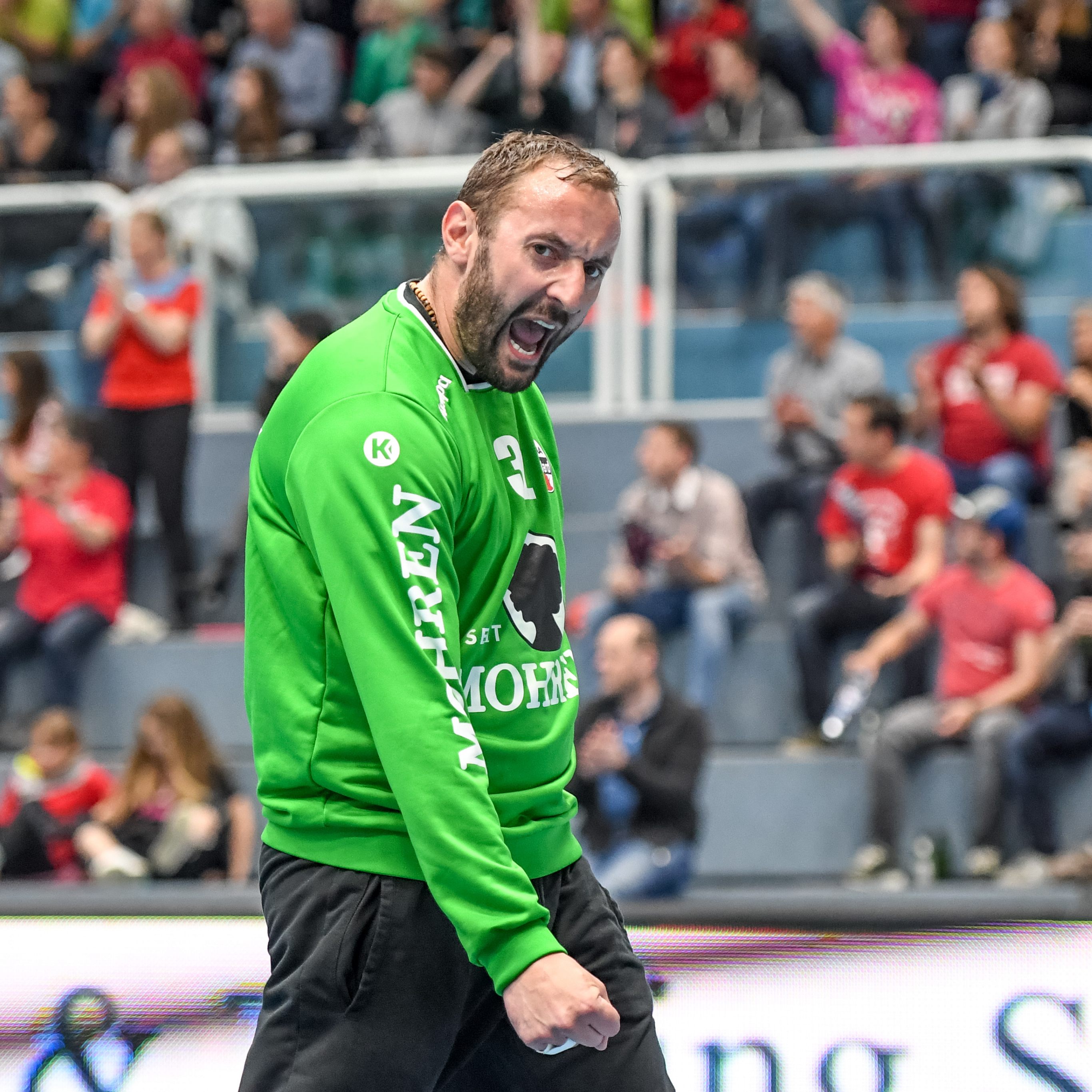 Golub Doknic war mit seinen Paraden in der 2. Halbzeit einer der Garanten für den Sieg.