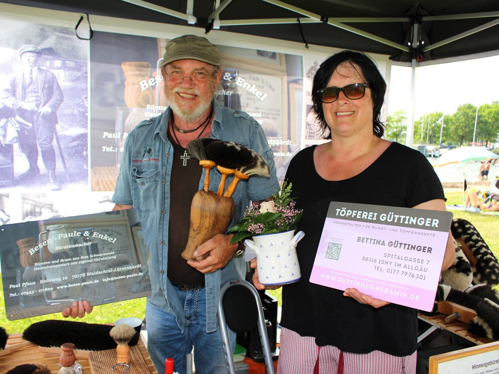Repräsentatives Kunsthandwerk am Festplatz am See, das erwartet die Besucher beim großen „Kunstmarkt“ in der Bodenseegemeinde Hard mit über 40 Künstlern aus ganz Deutschland.