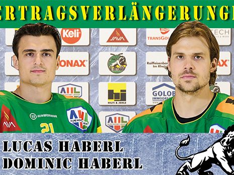 Dominic und Lucas Haberl gehen auch in der kommenden Saison für den EHC Lustenau auf Torejagd Dominic und Lucas Haberl gehen auch in der kommenden Saison für den EHC Lustenau auf Torejagd