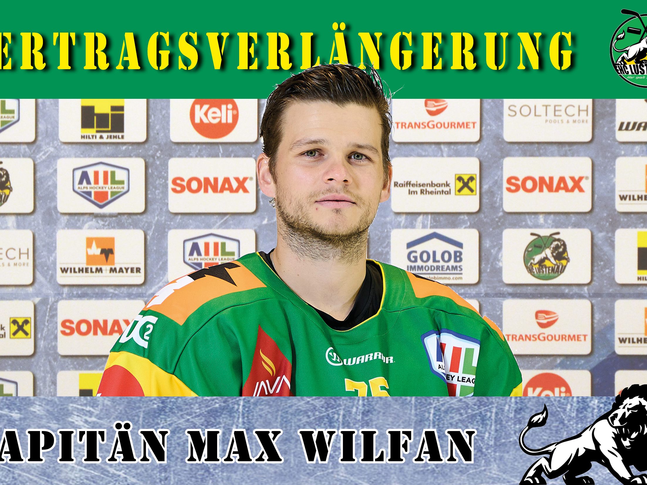 Kapitän Max Wilfan geht in seine 10. Saison beim EHC Lustenau Kapitän Max Wilfan geht in seine 10. Saison beim EHC Lustenau