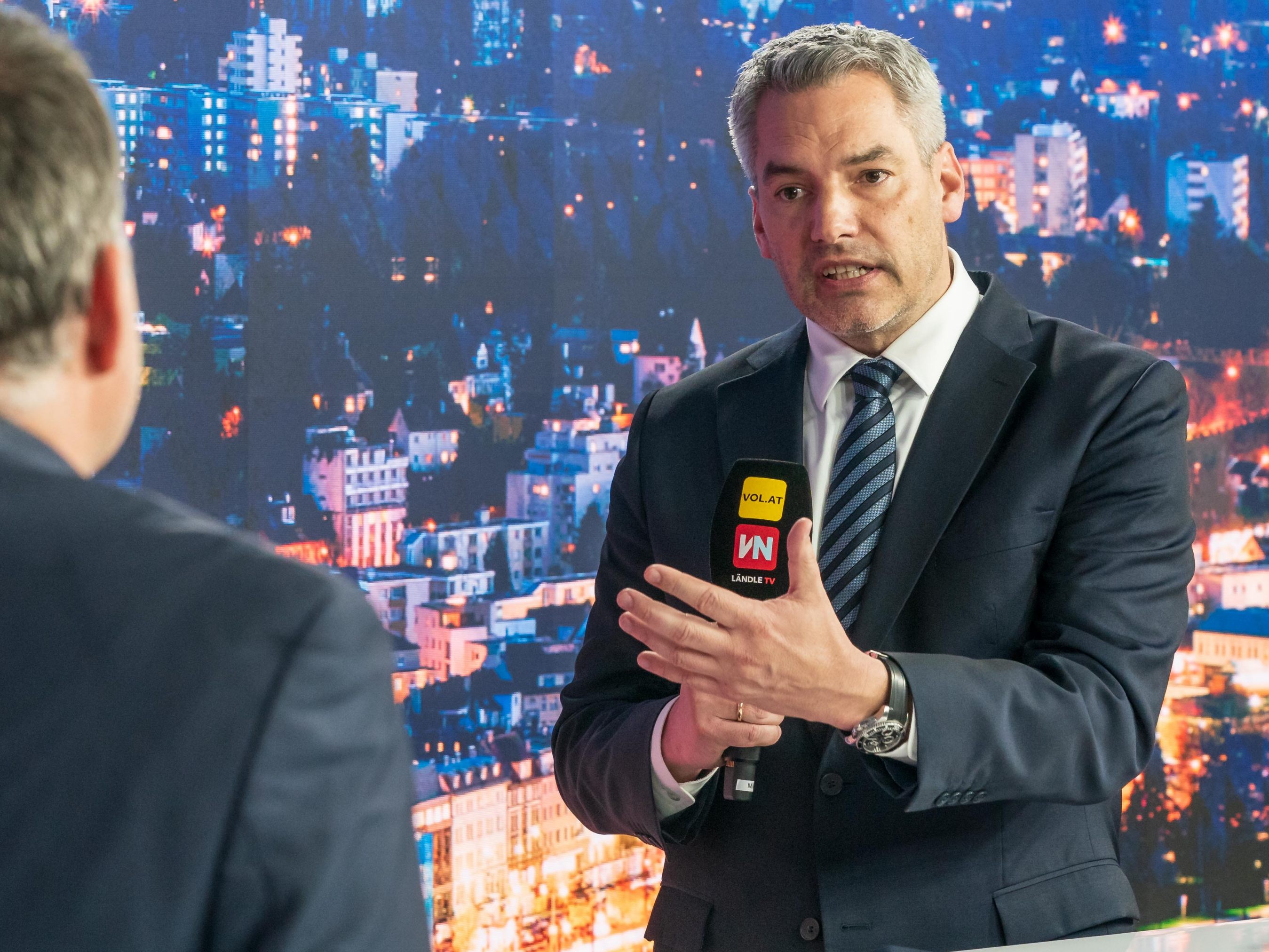 Bundeskanzler Nehammer war am Mittwoch zu Gast bei "Vorarlberg LIVE".