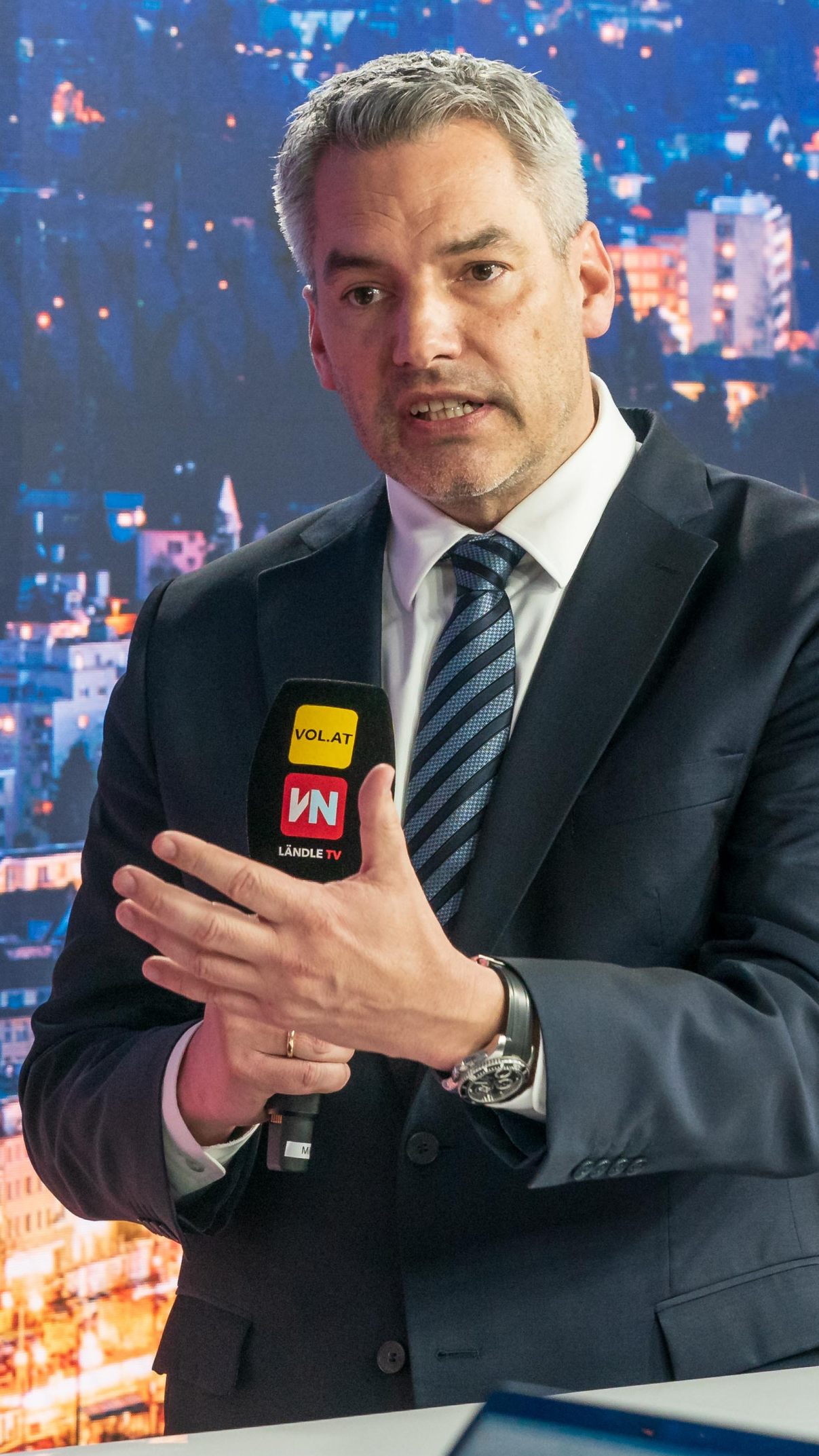 Bundeskanzler Nehammer war am Mittwoch zu Gast bei "Vorarlberg LIVE".