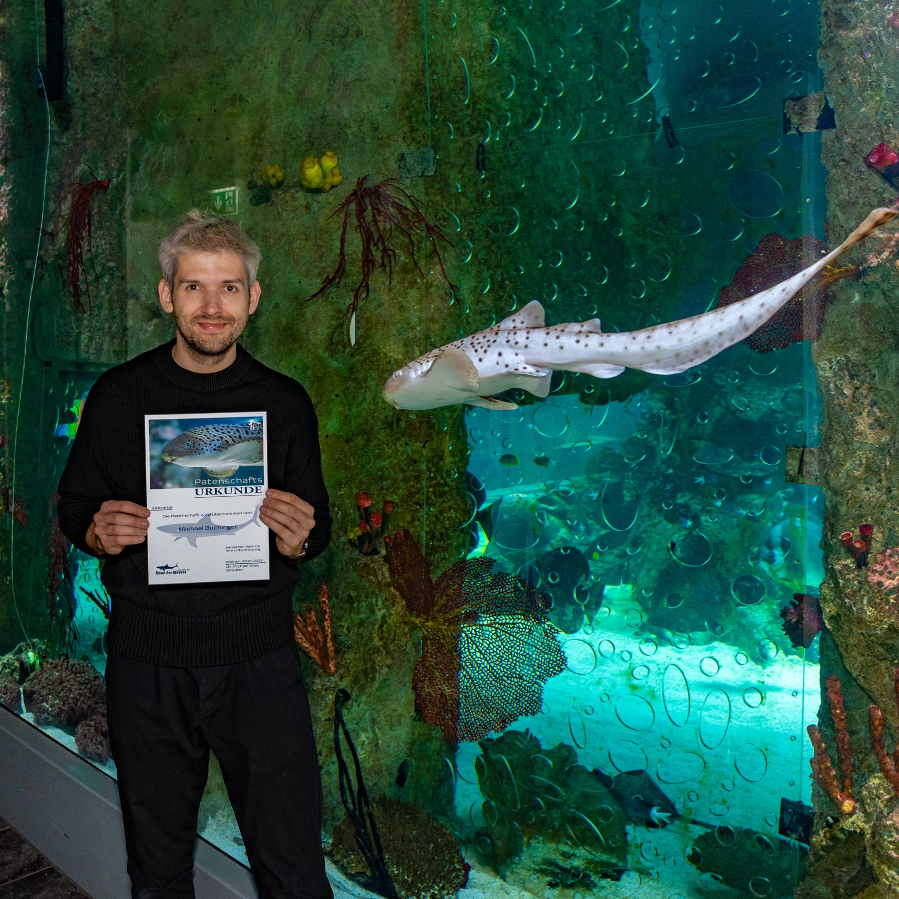 Michael Buchinger mit seinem neuen Patenkind "Miguel"