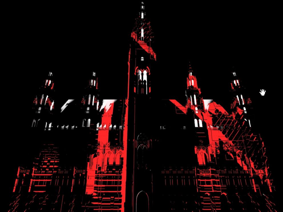 Auf dem Wiener Rathaus werden zur Festwochen-Eröffnung solche Visuals zu sehen sein Auf dem Wiener Rathaus werden zur Festwochen-Eröffnung solche Visuals zu sehen sein