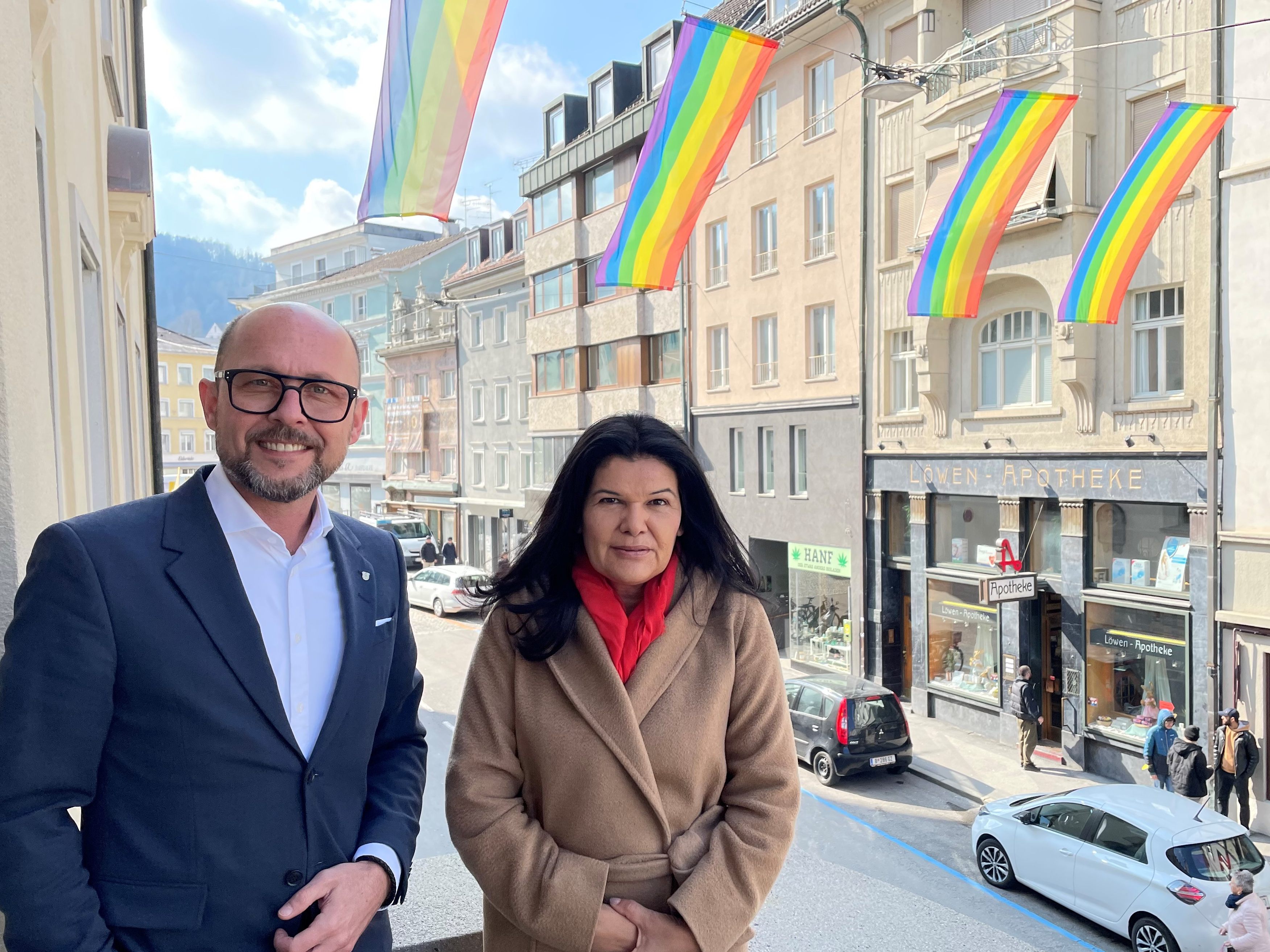 Bürgermeister Michael Ritsch und Vizebürgermeisterin Sandra Schoch