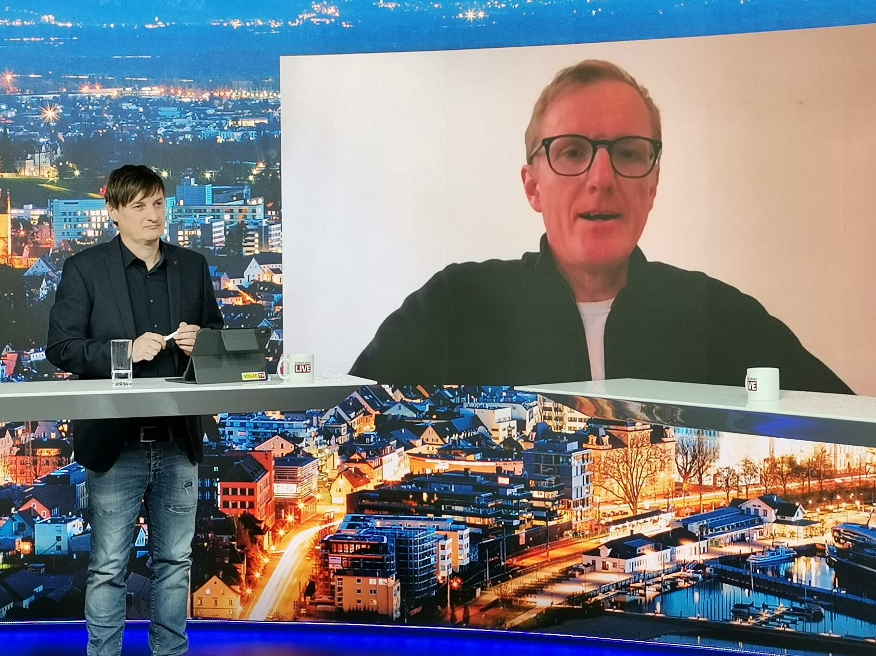 Johannes Huber bei "Vorarlberg LIVE". Johannes Huber bei "Vorarlberg LIVE".