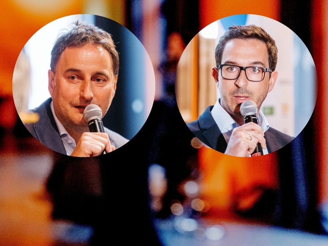 Mohrenlogo: GF Thomas Pachole und Marketing-Leiter Andreas Linder gaben bei der PRVA-Veranstalung in Hohenems Einblick ins neue Logo.