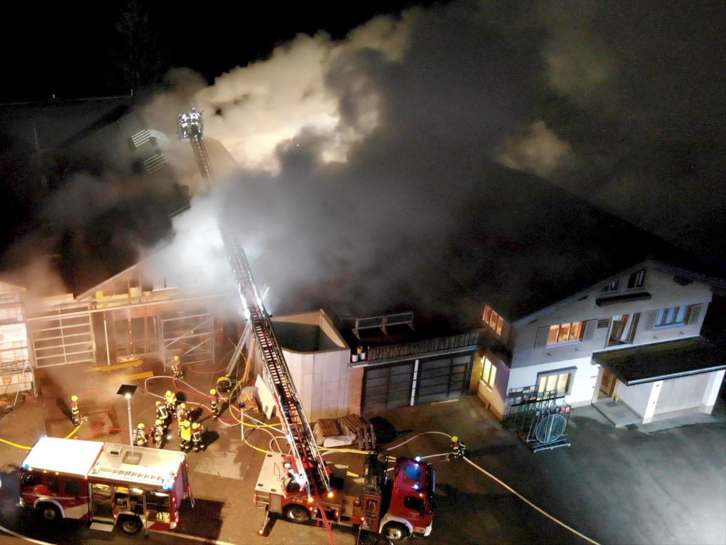 Am Dienstagabend kam es in Schoppernau zu einem Brand.