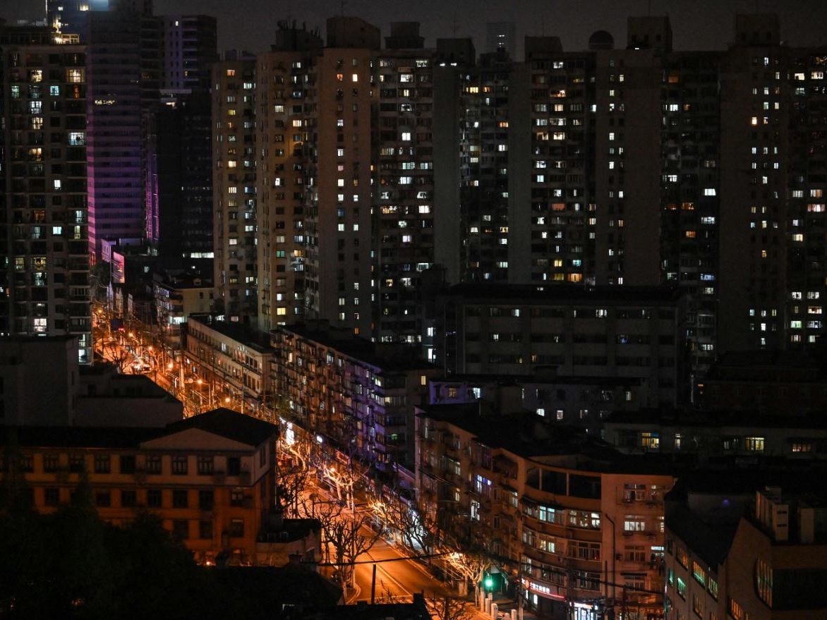 Gespenstische Szenen in Schanghai. Gespenstische Szenen in Schanghai.