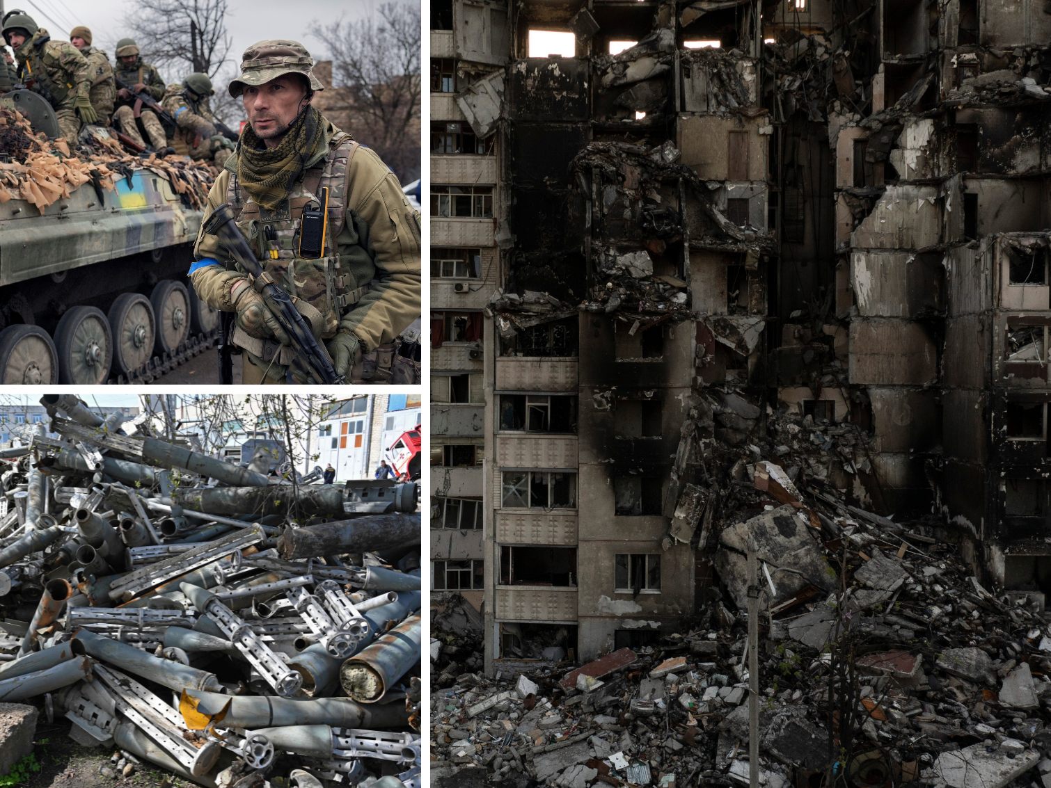 Bilder der Zerstörung in ukrainischen Städten Bilder der Zerstörung in ukrainischen Städten