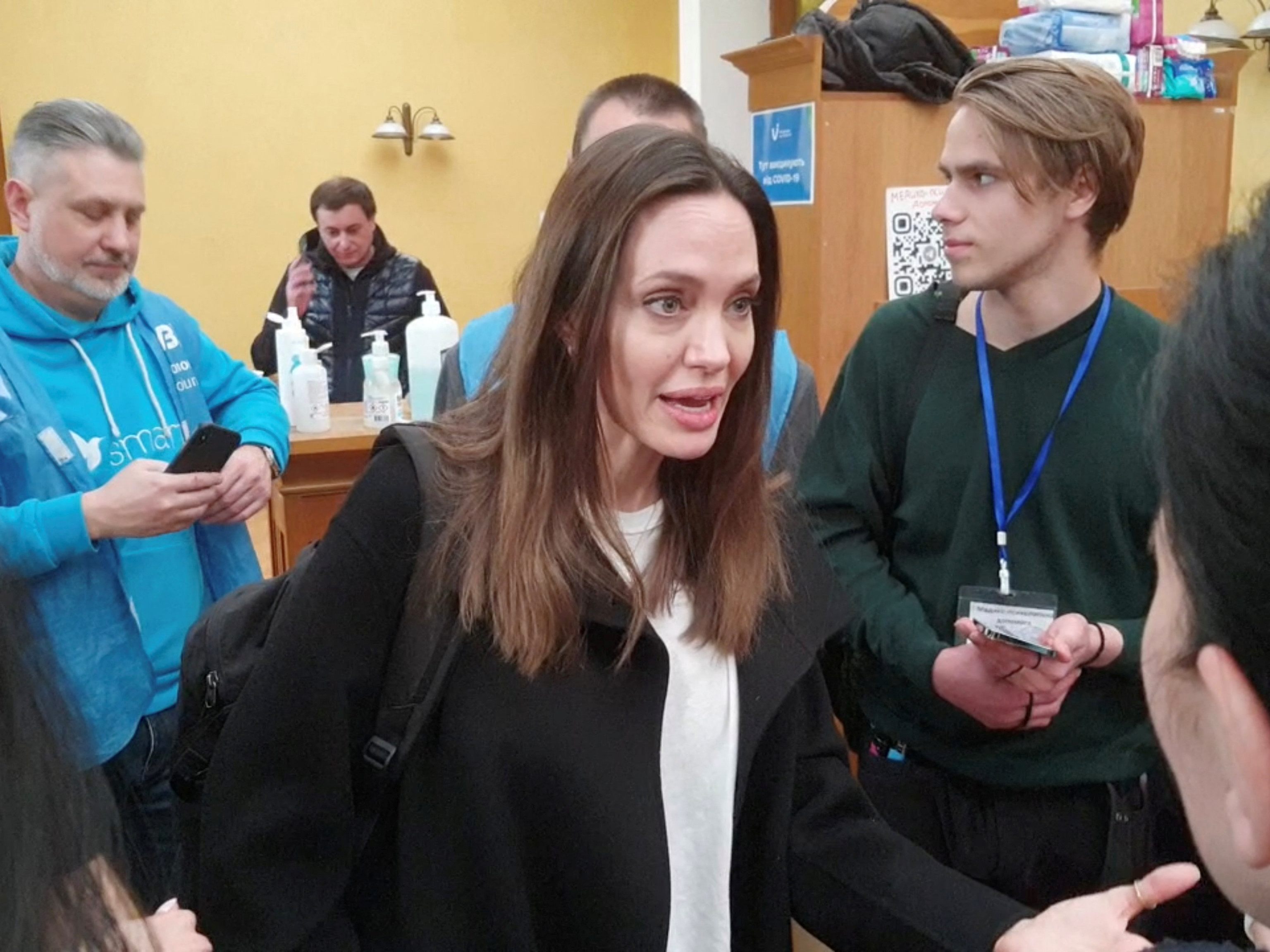 Angelina Jolie traf Vertriebene in Lwiw.