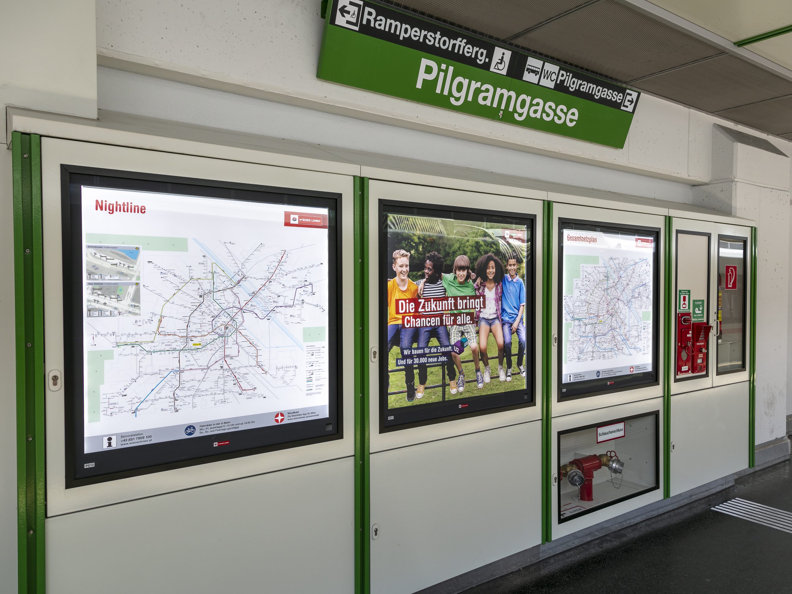 Der Bahnsteig Richtung Heiligenstadt in der U4-Station Pilgramgasse wird für drei Tage gesperrt.