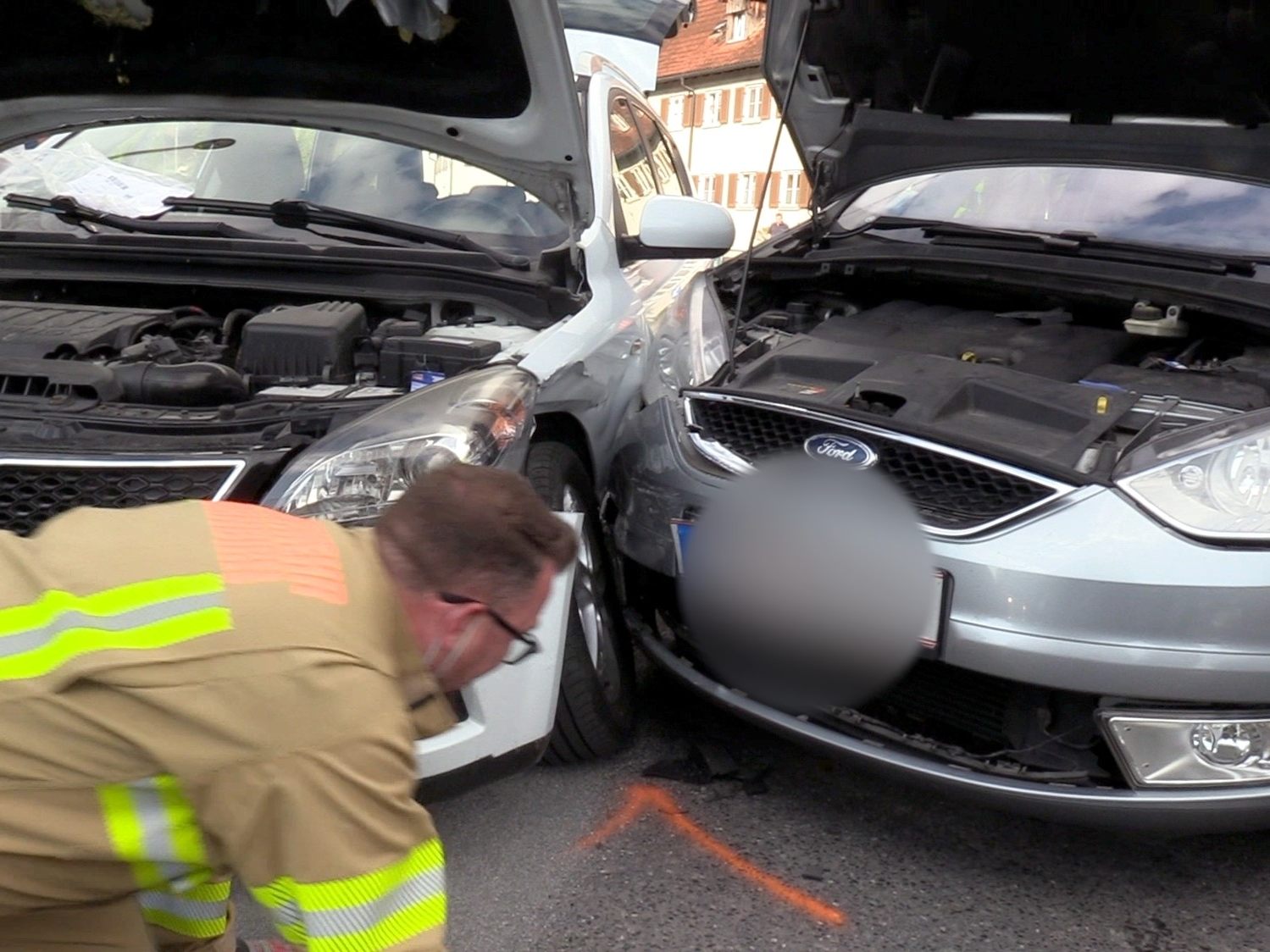 Eine verletzte Person bei Unfall in Dornbirn.