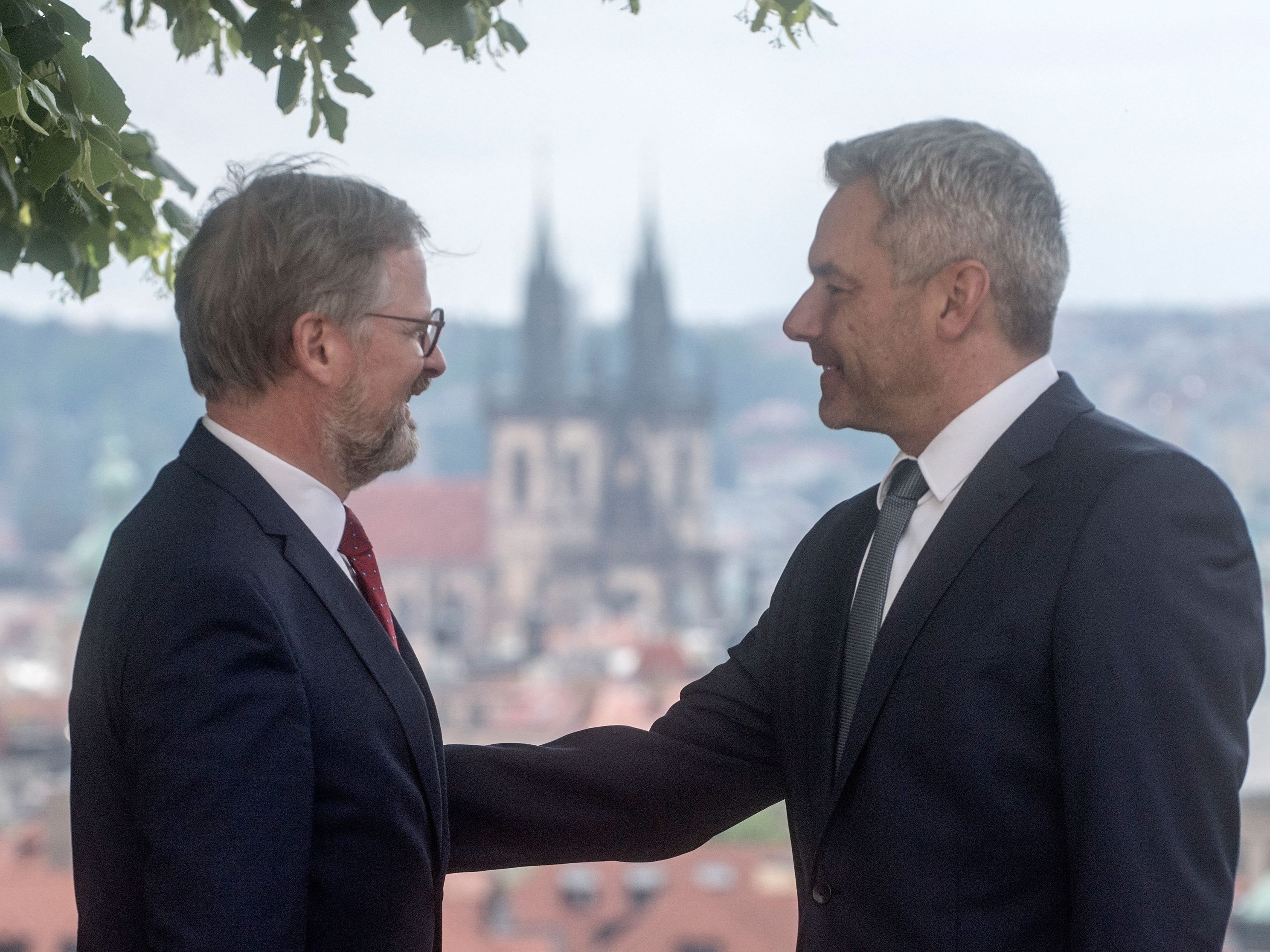 Karl Nehammer besuchte den tschechischen Premierminister Petr Fiala in Prag. Karl Nehammer besuchte den tschechischen Premierminister Petr Fiala in Prag.
