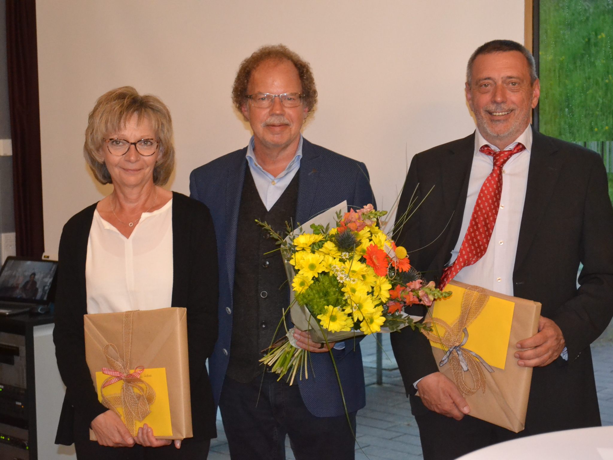 Andrea Helbock, Florian Kasseroler und  Dieter Visintainer. Andrea Helbock, Florian Kasseroler und  Dieter Visintainer.