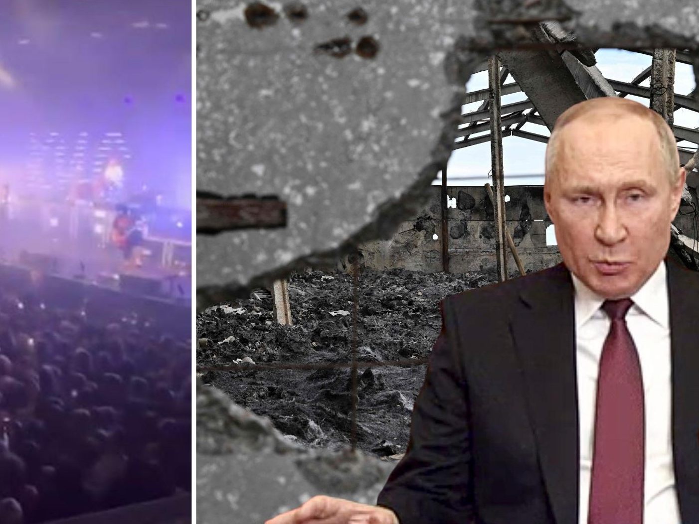 Russische Konzertbesucher sorgen mit Sprechchören für Aufsehen. Russische Konzertbesucher sorgen mit Sprechchören für Aufsehen.