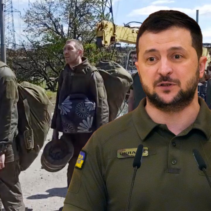 Ukrainische Kriegsgefangene aus dem Stahlwerk in Mariupol