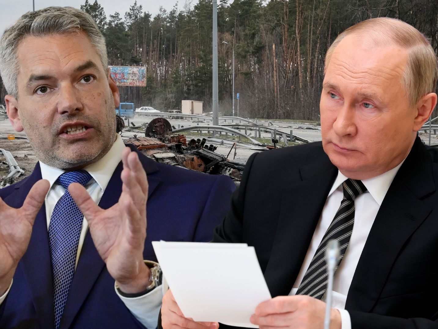 Nehammer telefonierte mit Putin Nehammer telefonierte mit Putin