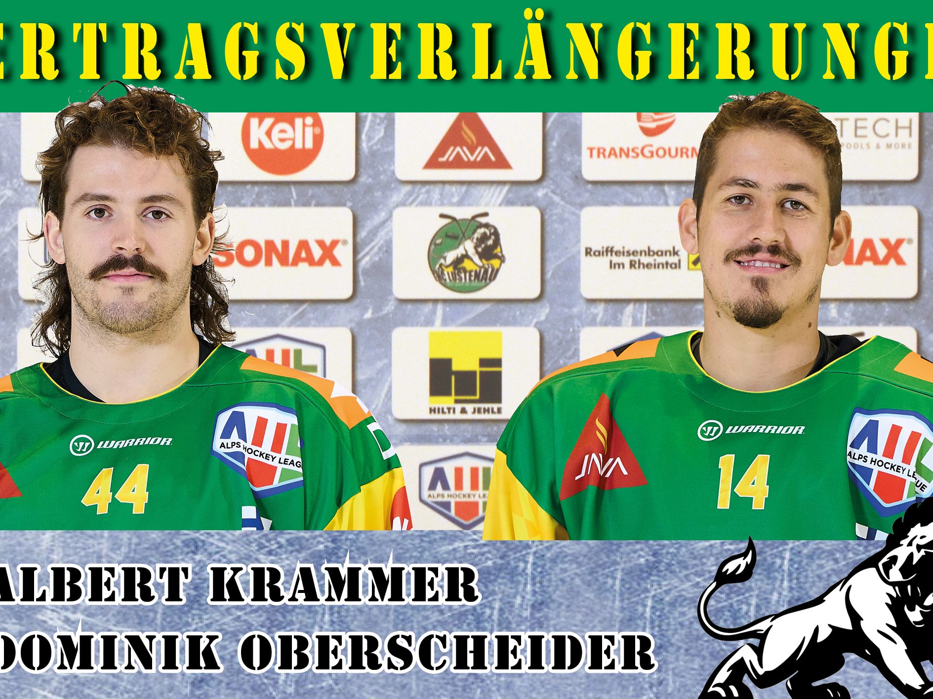 Albert Krammer und Dominik Oberscheider weiterhin beim EHC Lustenau Albert Krammer und Dominik Oberscheider weiterhin beim EHC Lustenau