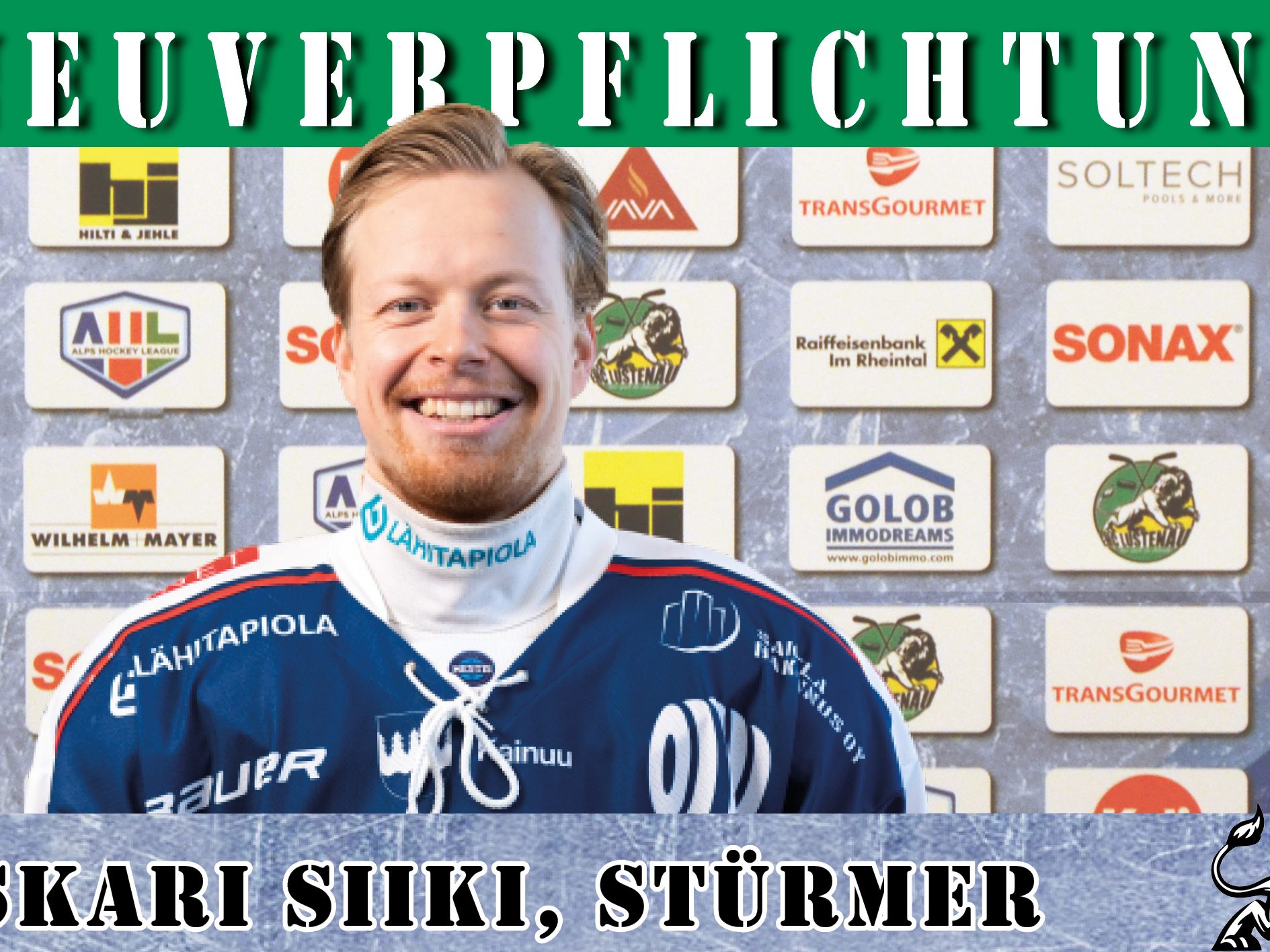 Oskari Siiki stürmt in der kommenden Saison für den EHC Lustenau Oskari Siiki stürmt in der kommenden Saison für den EHC Lustenau