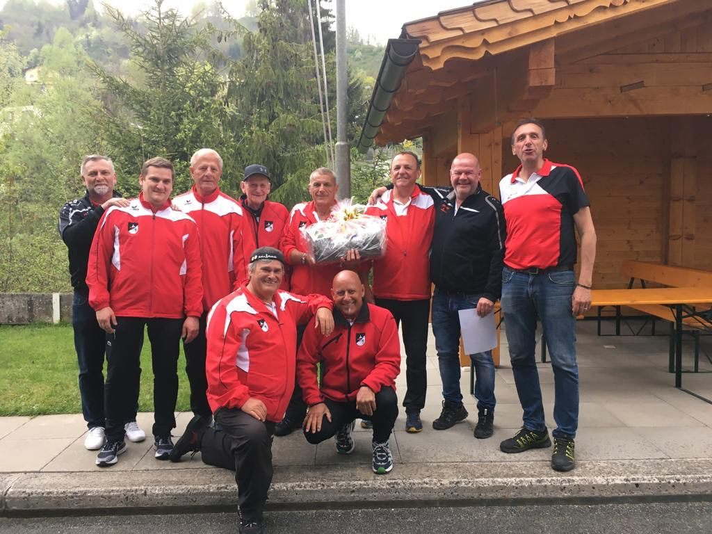(Die Stockschützen aus Bludenz mit den Obmännern aus Schwarzach) (Die Stockschützen aus Bludenz mit den Obmännern aus Schwarzach)