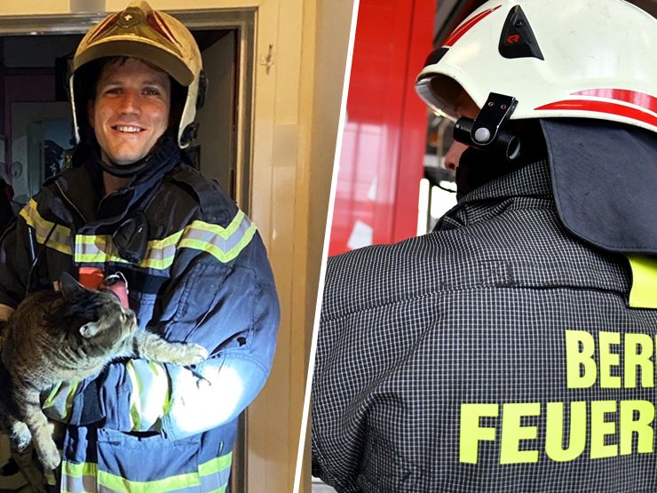 Die Einsatzkräfte brachten den Mieter, zwei Katzen und einen Hund ins Freie. Die Einsatzkräfte brachten den Mieter, zwei Katzen und einen Hund ins Freie.