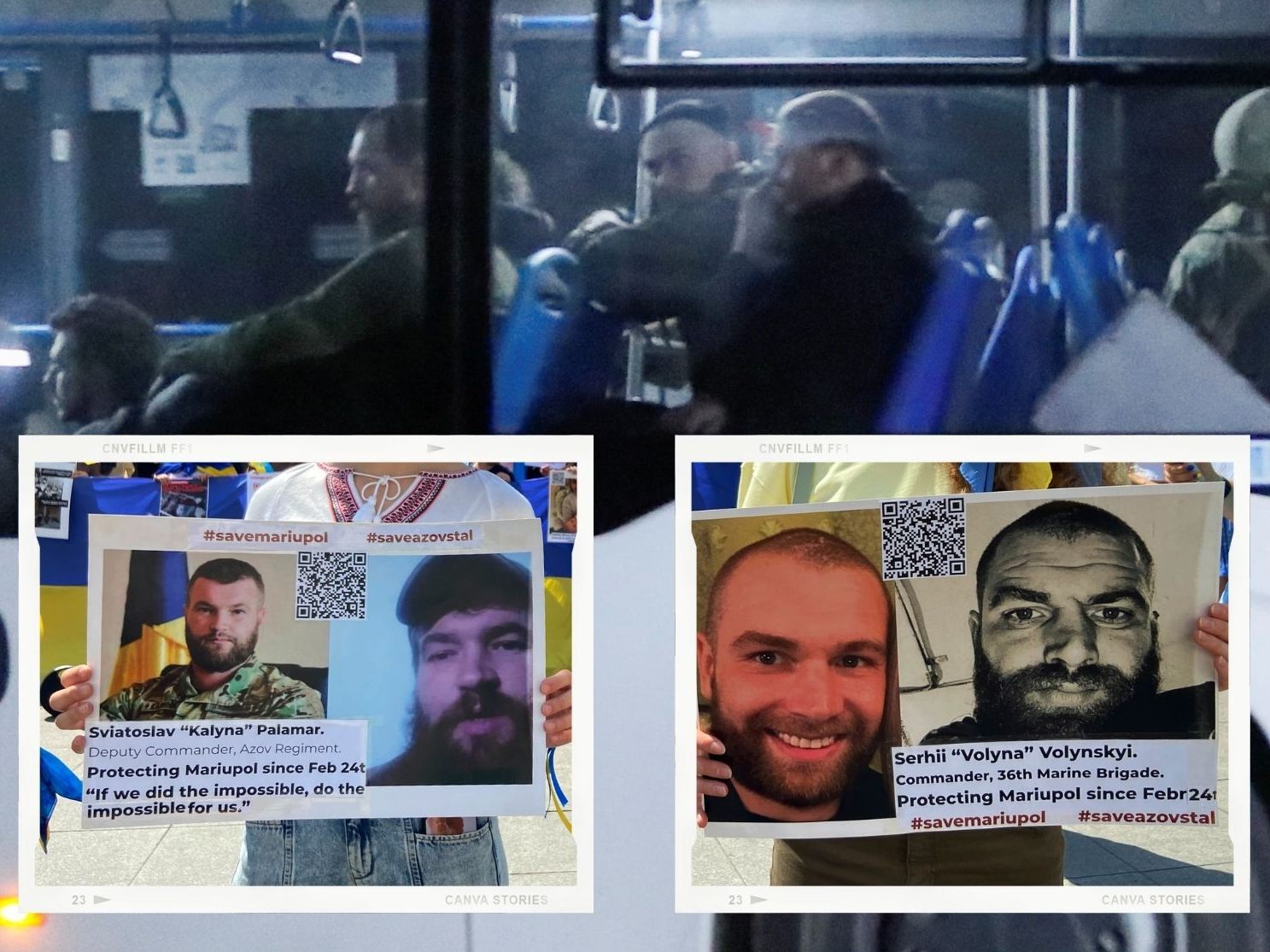 Ukrainische Soldaten verlassen das Gelände des Asow-Stahlwerks in Mariupol.. Ukrainische Soldaten verlassen das Gelände des Asow-Stahlwerks in Mariupol..