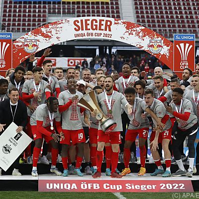 Salzburg gewann den ÖFB-Cup in der Saison 2021/22