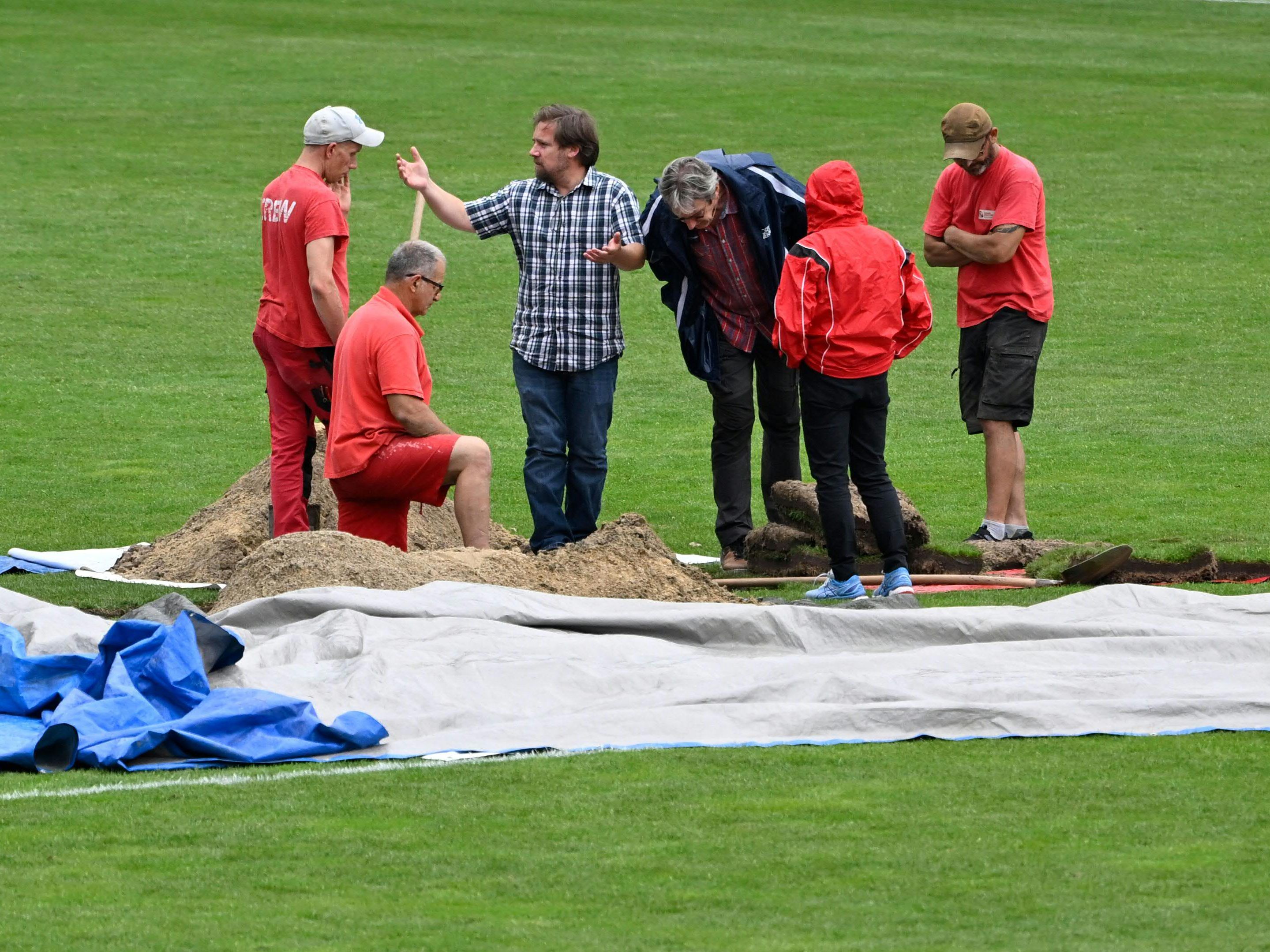 Der Rasen des Wiener Ernst-Happel-Stadion wurde mit Magnetresonanz und Georadar untersucht Der Rasen des Wiener Ernst-Happel-Stadion wurde mit Magnetresonanz und Georadar untersucht