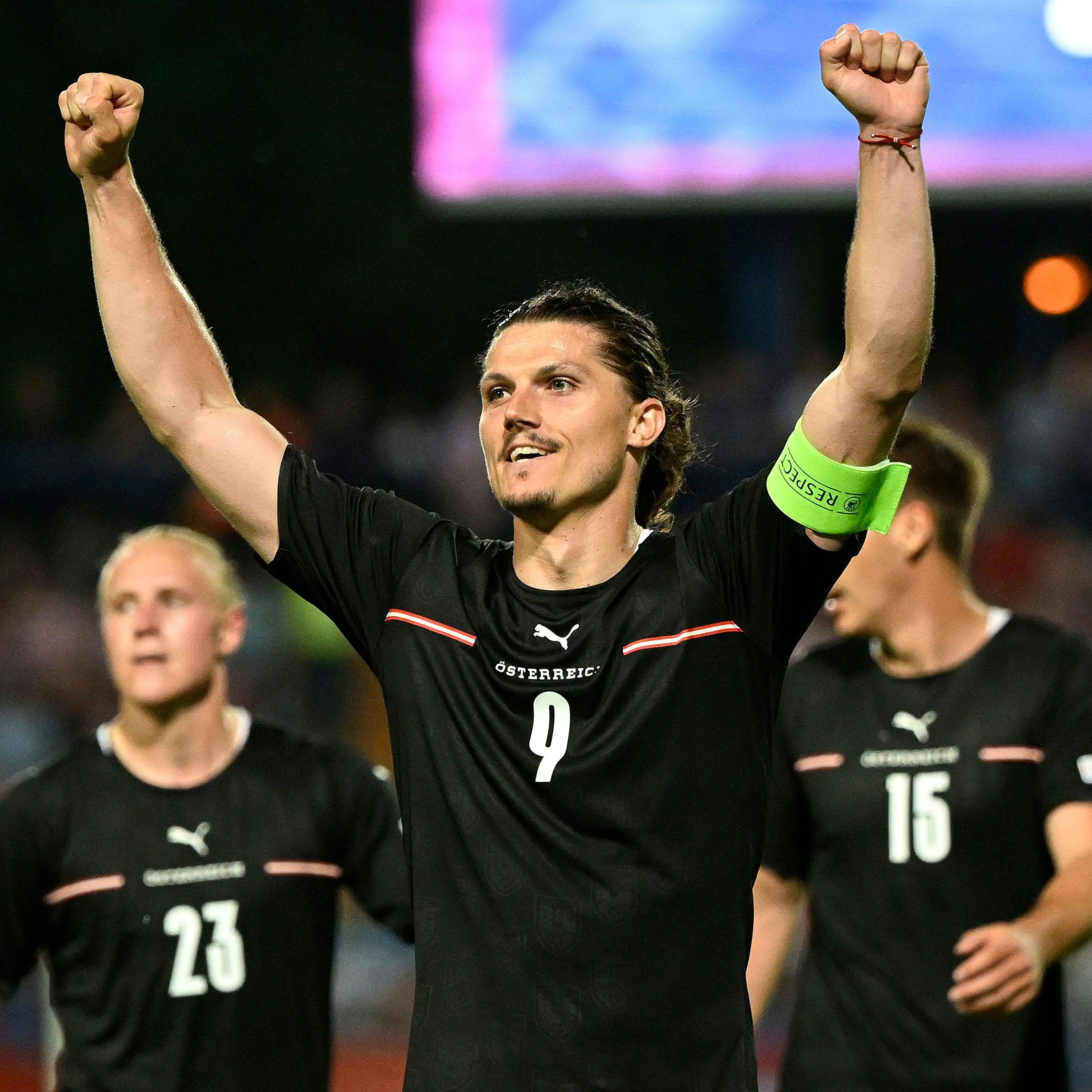 Marcel Sabitzer führte das Team in der 2. Halbzeit als Kapitän auf das Feld.